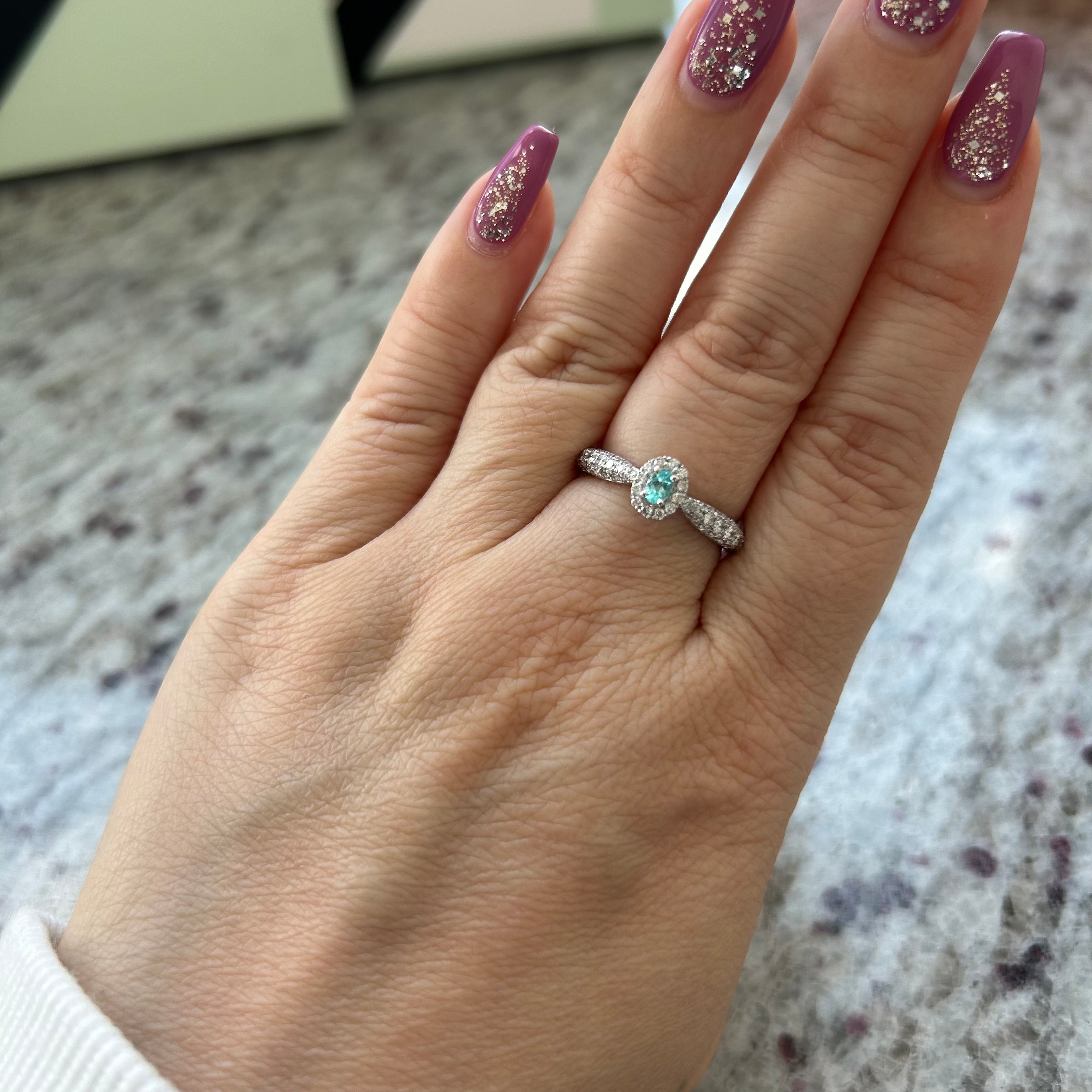 大人気パリの小路 パライバリング中石0.1ct前後 OV PT〜ブラジル産 GIA|A Jewelry Box 公式通販サイト