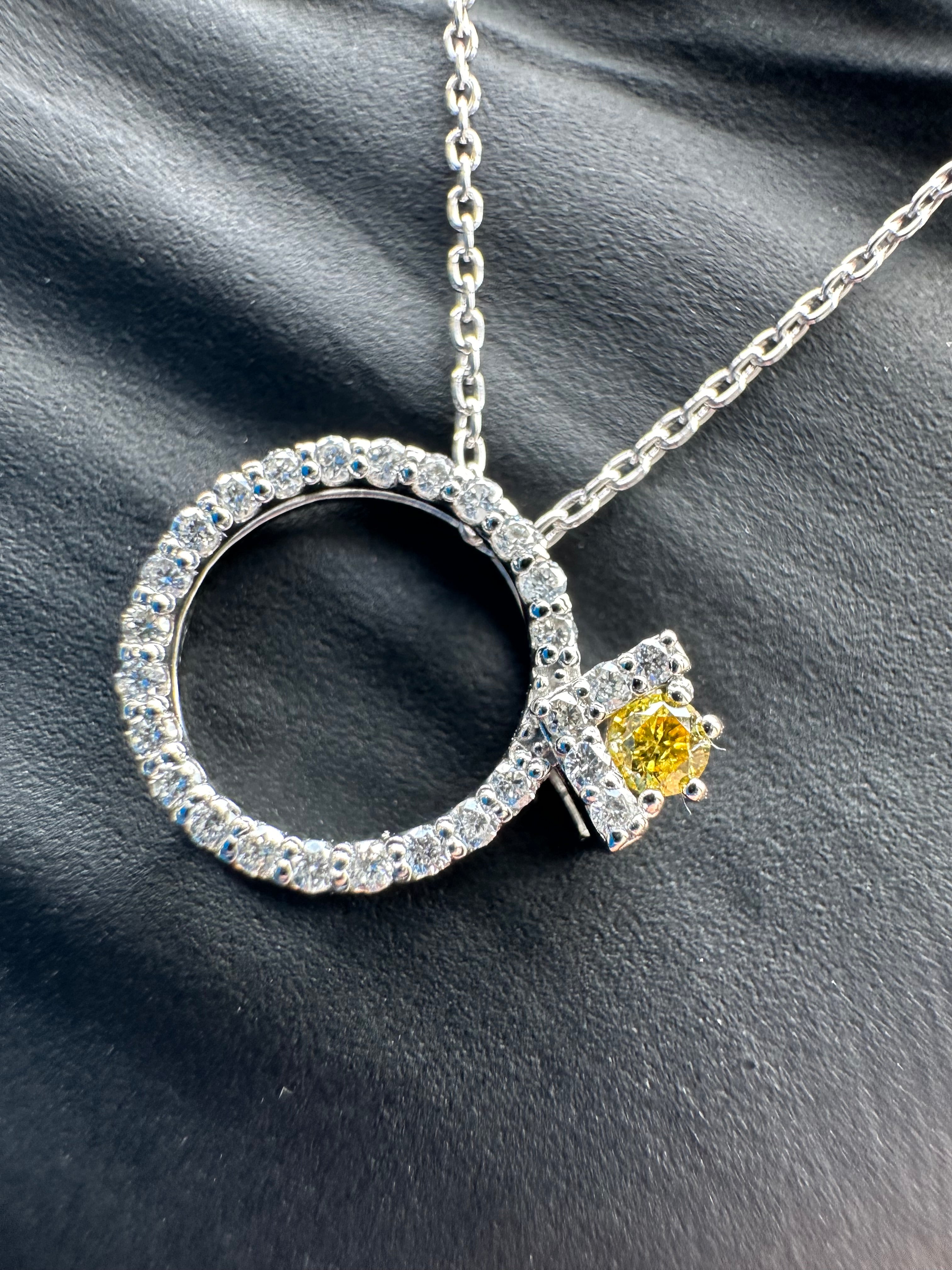 ラリオンス ネックレス イエローダイヤ〜ノーソート(あやちゃんの結婚指輪みたいなネックレス改作版)|A Jewelry Box 公式通販サイト