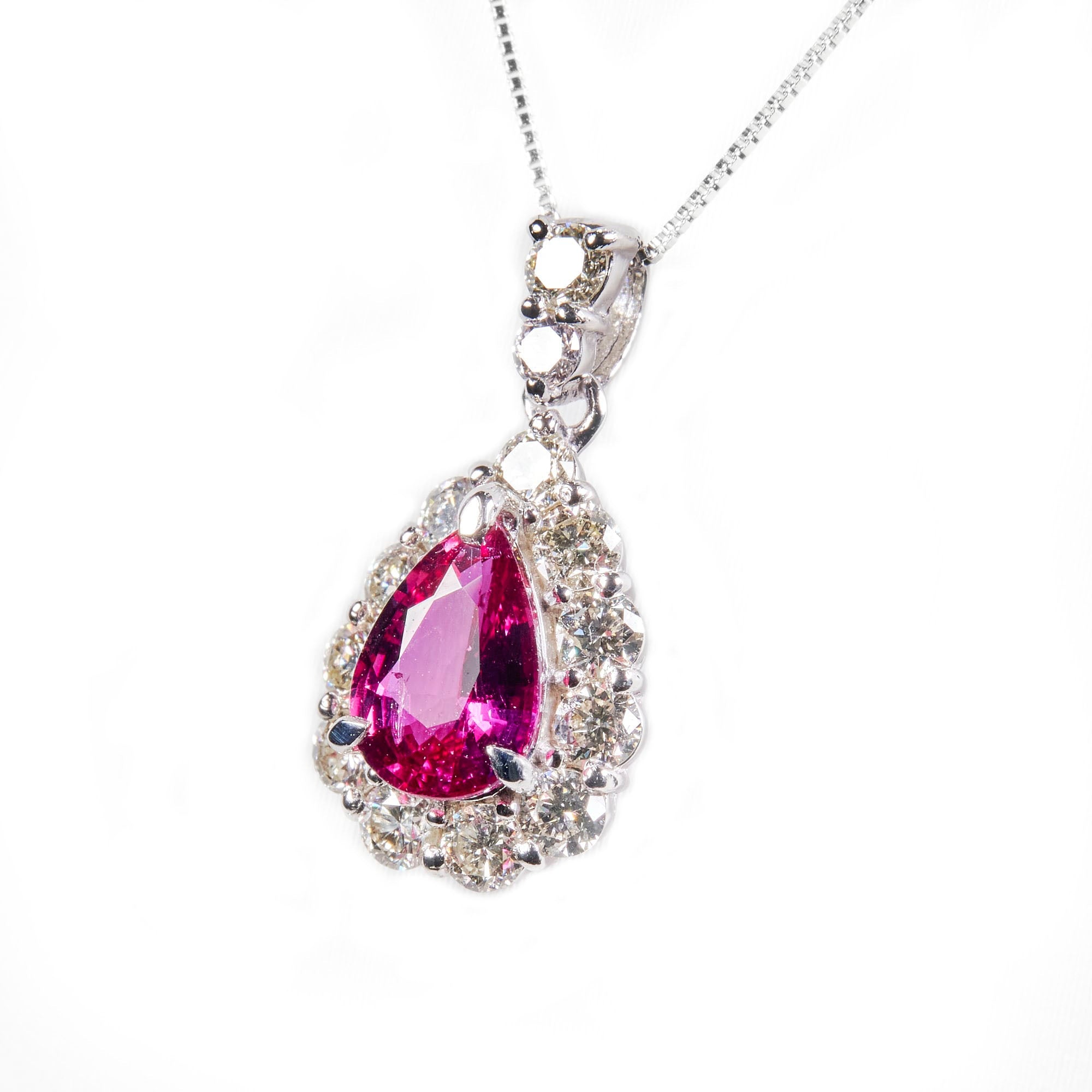 PSピンクサファイアプラチナネックレス #1|A Jewelry Box 公式通販サイト