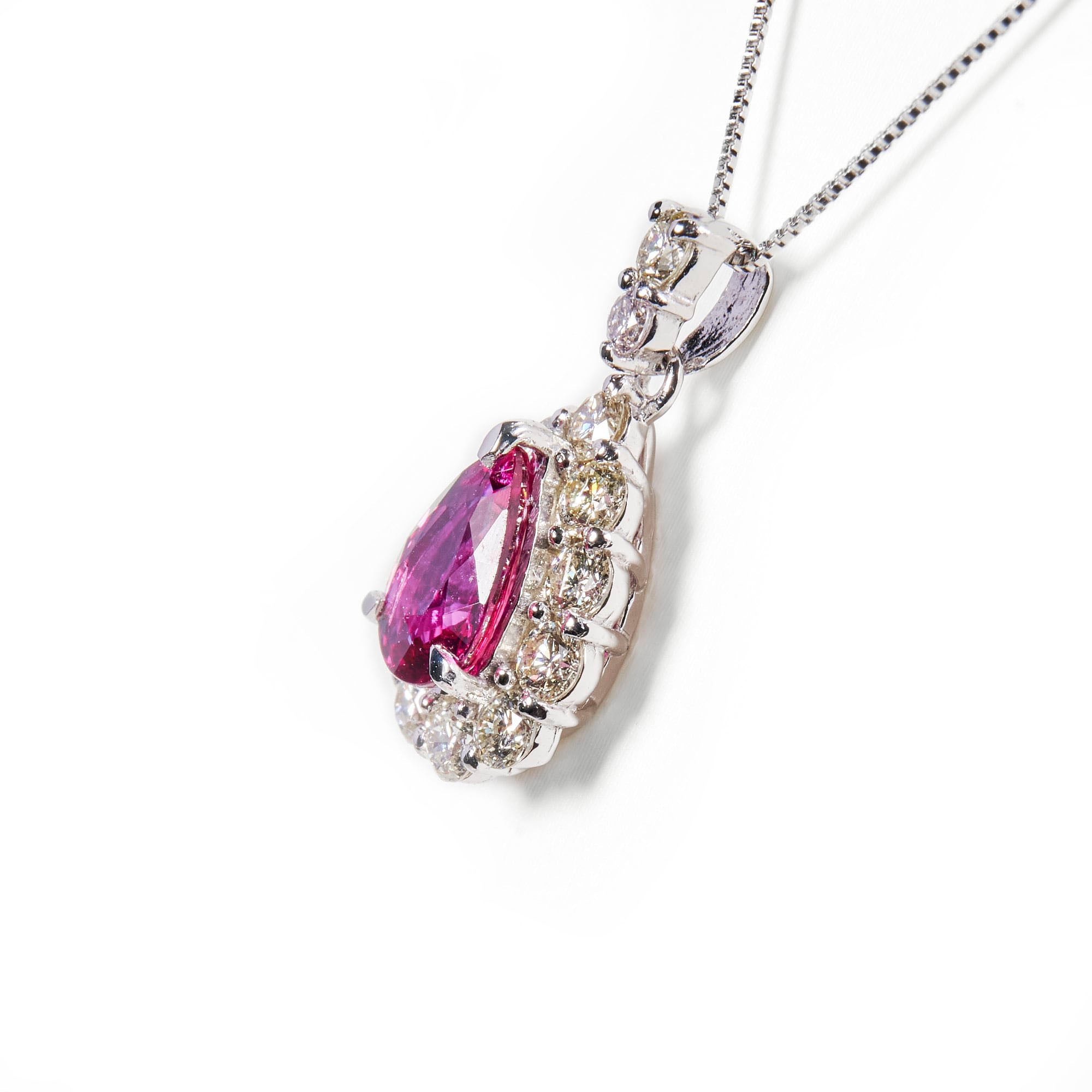 PSピンクサファイアプラチナネックレス #1|A Jewelry Box 公式通販サイト