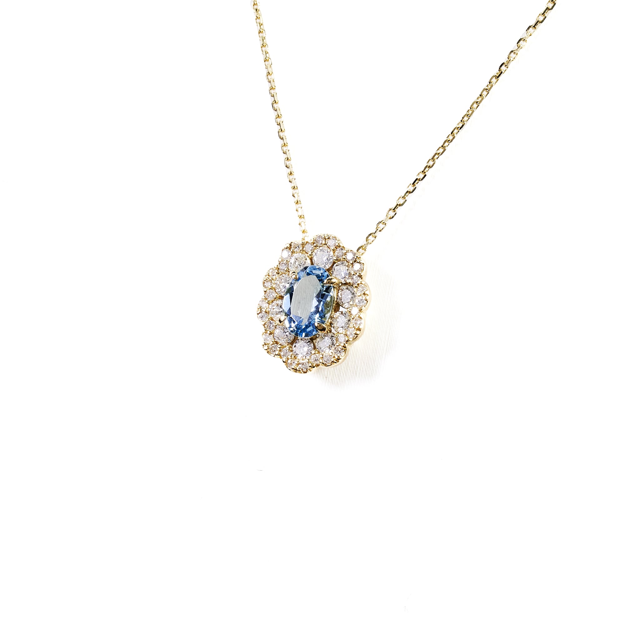 OVアクアマリンネックレス|A Jewelry Box 公式通販サイト