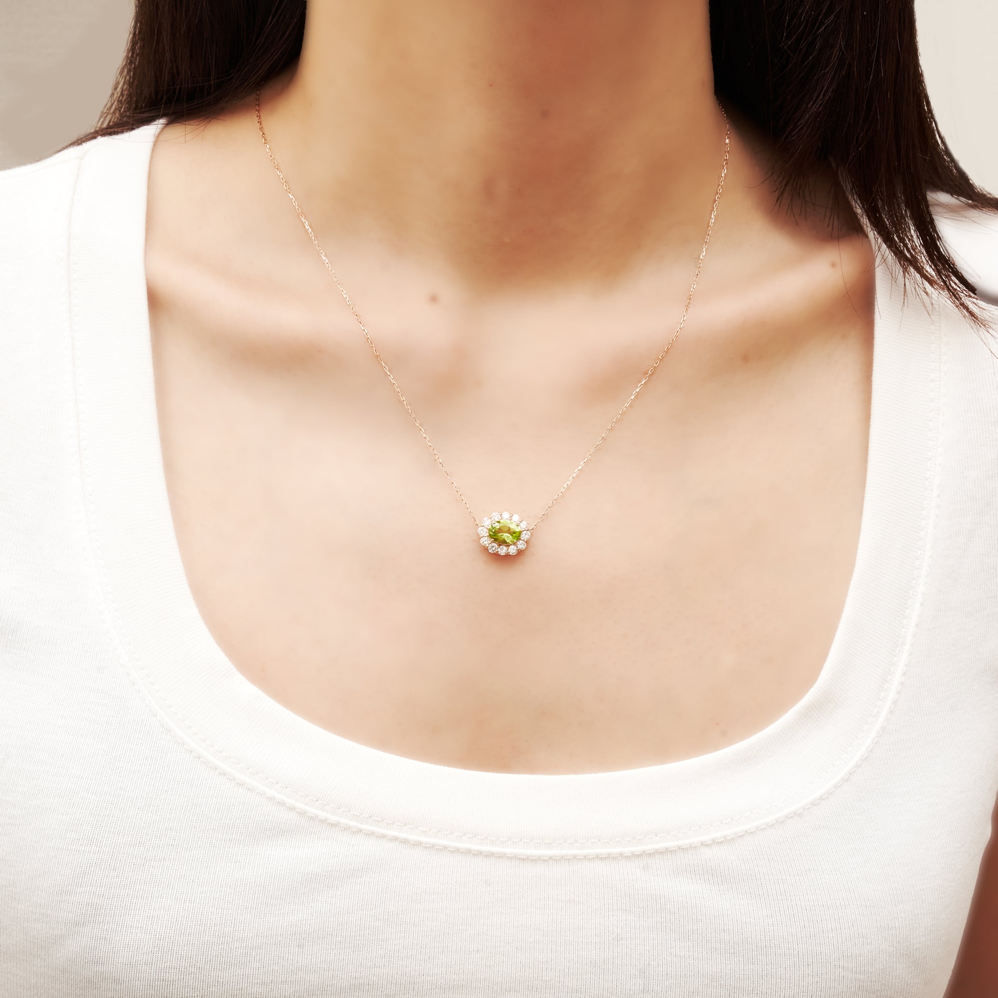 OV 1ct ペリドット K18PG|A Jewelry Box 公式通販サイト