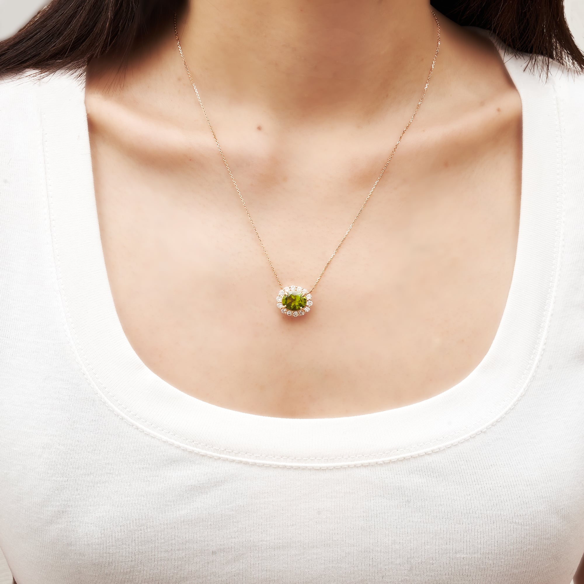 OV 2ct ペリドット K18PG|A Jewelry Box 公式通販サイト