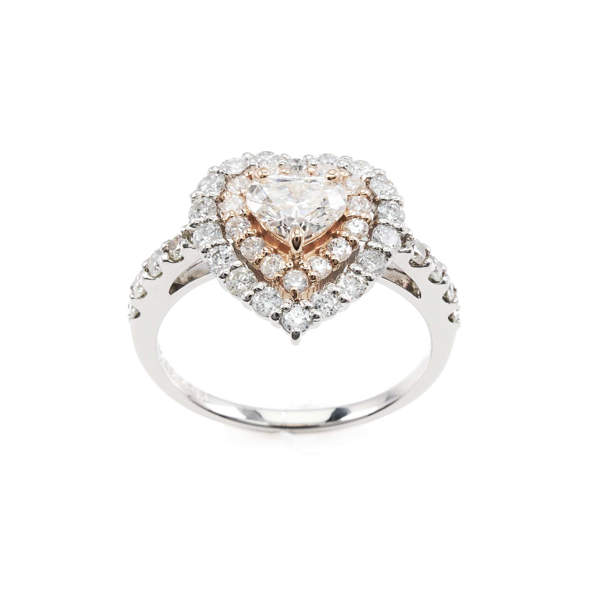 HSハートコンビリング PT950/K18PG CGL VS2 J|A Jewelry Box 公式通販サイト