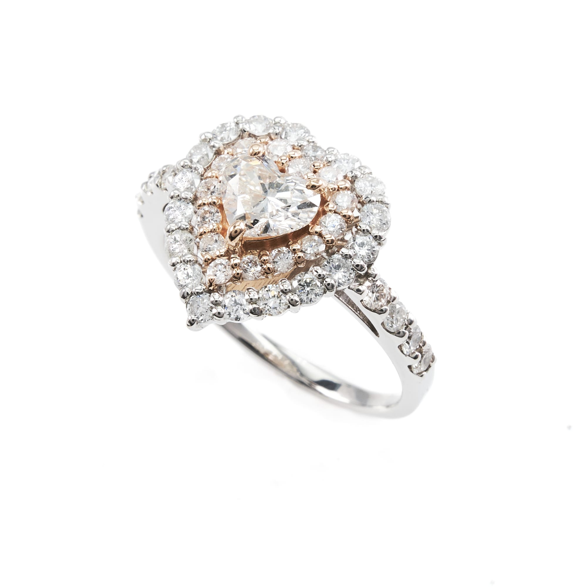 HSハートコンビリング PT950/K18PG CGL VS2 J|A Jewelry Box 公式通販サイト