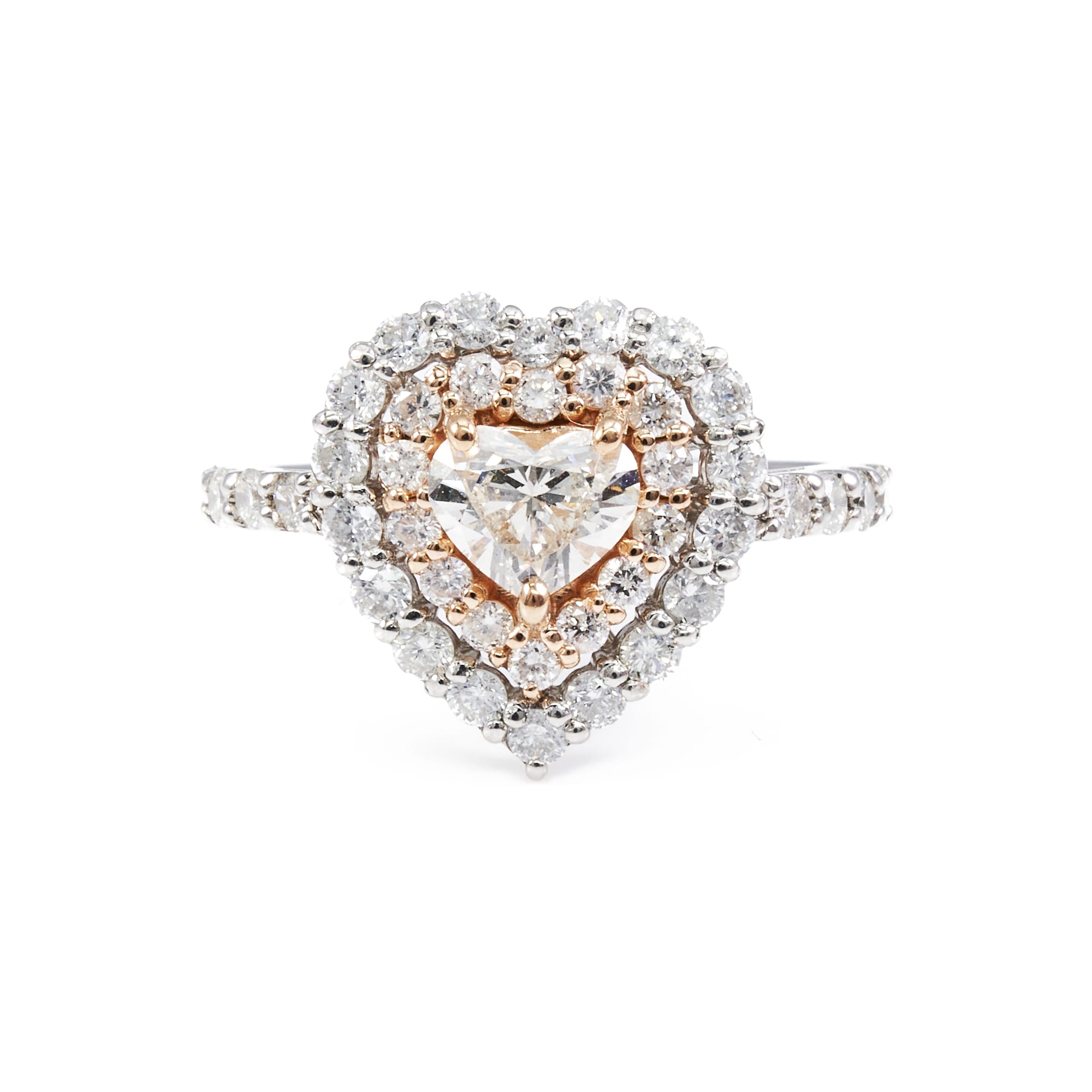 HSハートコンビリング PT950/K18PG CGL VS2 J|A Jewelry Box 公式通販サイト