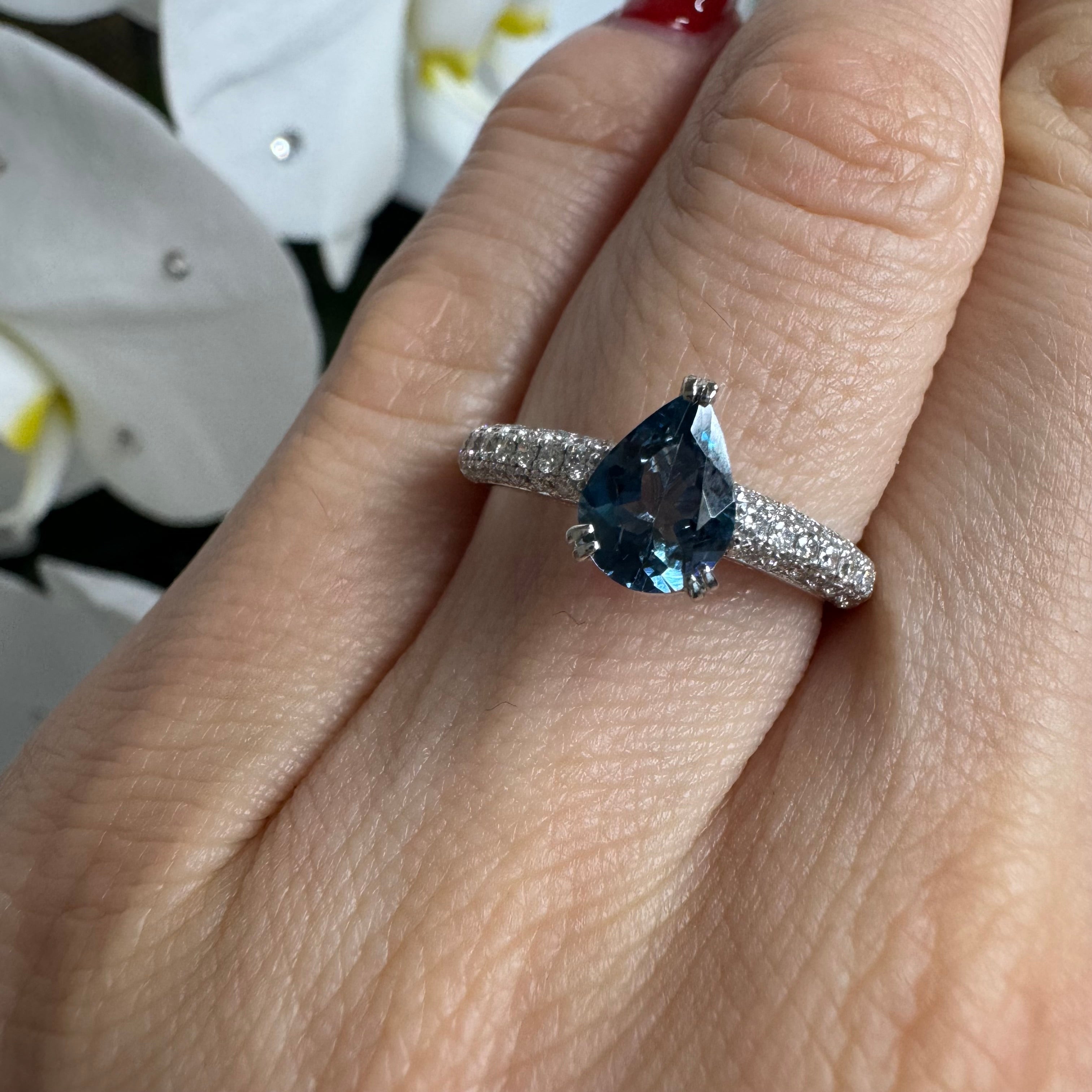 1点のみ サンタマリアアクアマリン 中石0.75CT前後 PS PT リング|A Jewelry Box 公式通販サイト