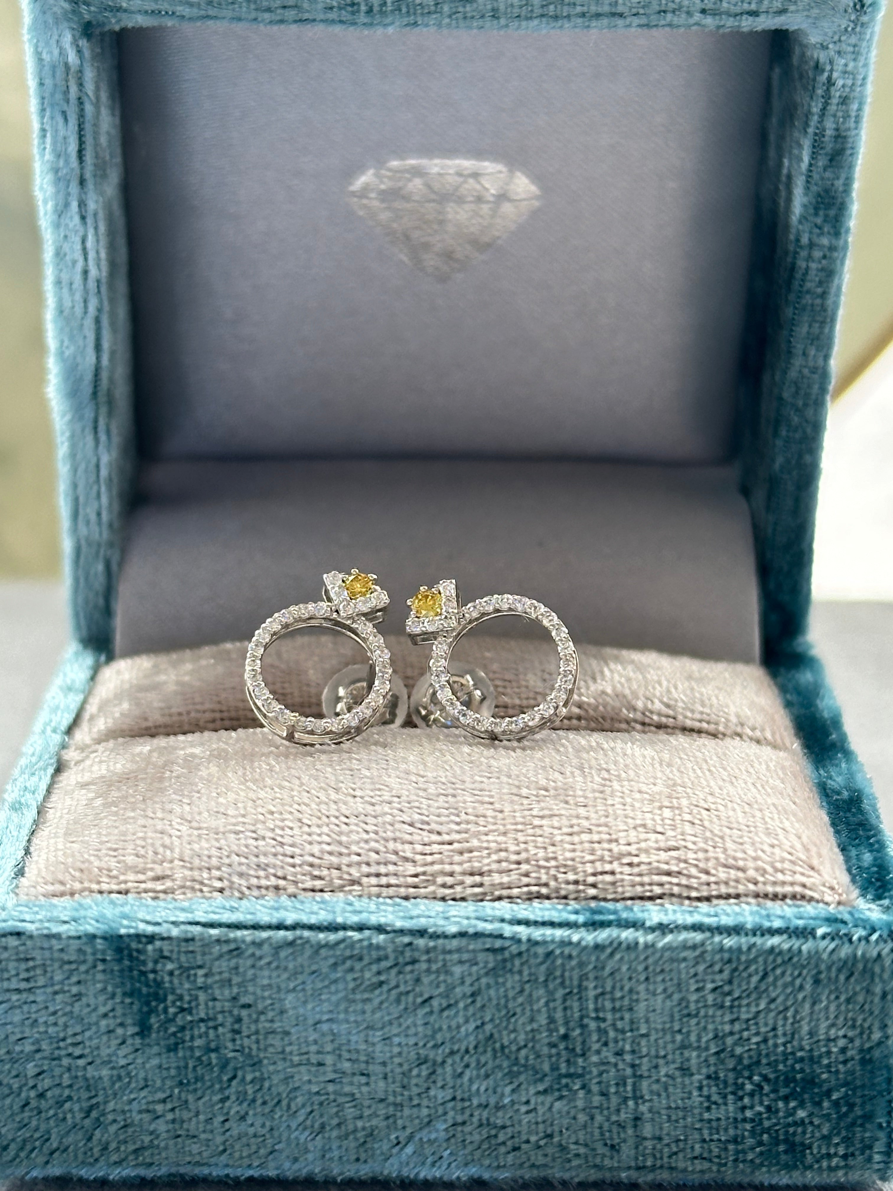 ラリオンス ピアス イエローダイヤ〜ノーソート(あやちゃんの結婚指輪みたいなピアス改作版)|A Jewelry Box 公式通販サイト