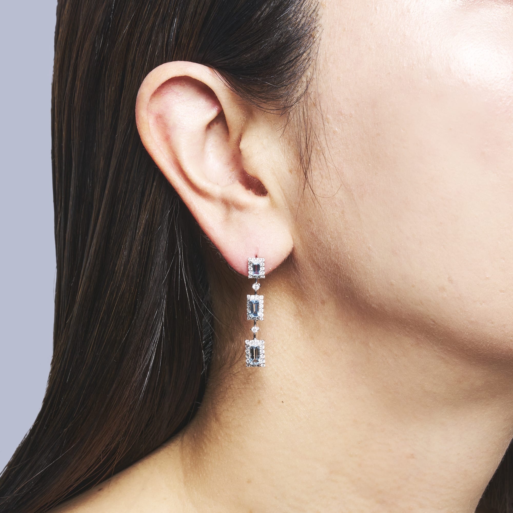 3BKアクアマリン揺れるピアス|A Jewelry Box 公式通販サイト