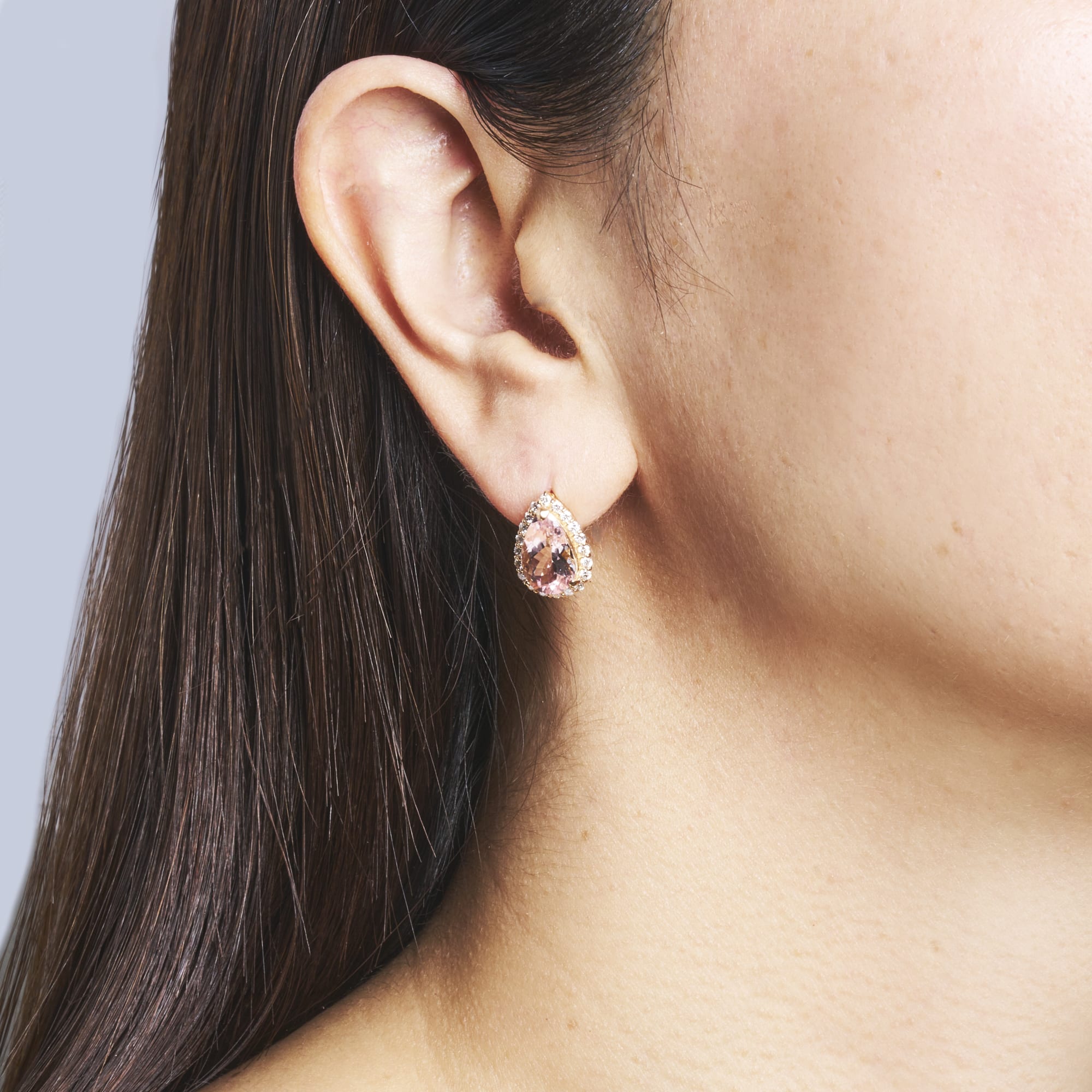 PSモルガナイトピアス K18PG|A Jewelry Box 公式通販サイト