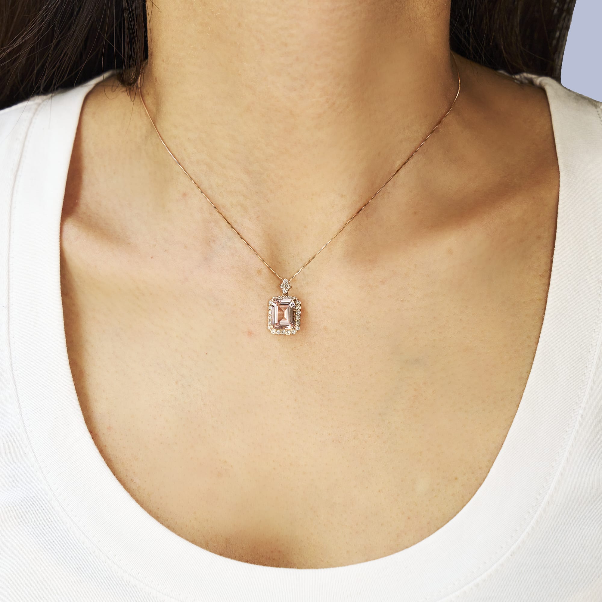 BK モルガナイトネックレス K18PG|A Jewelry Box 公式通販サイト