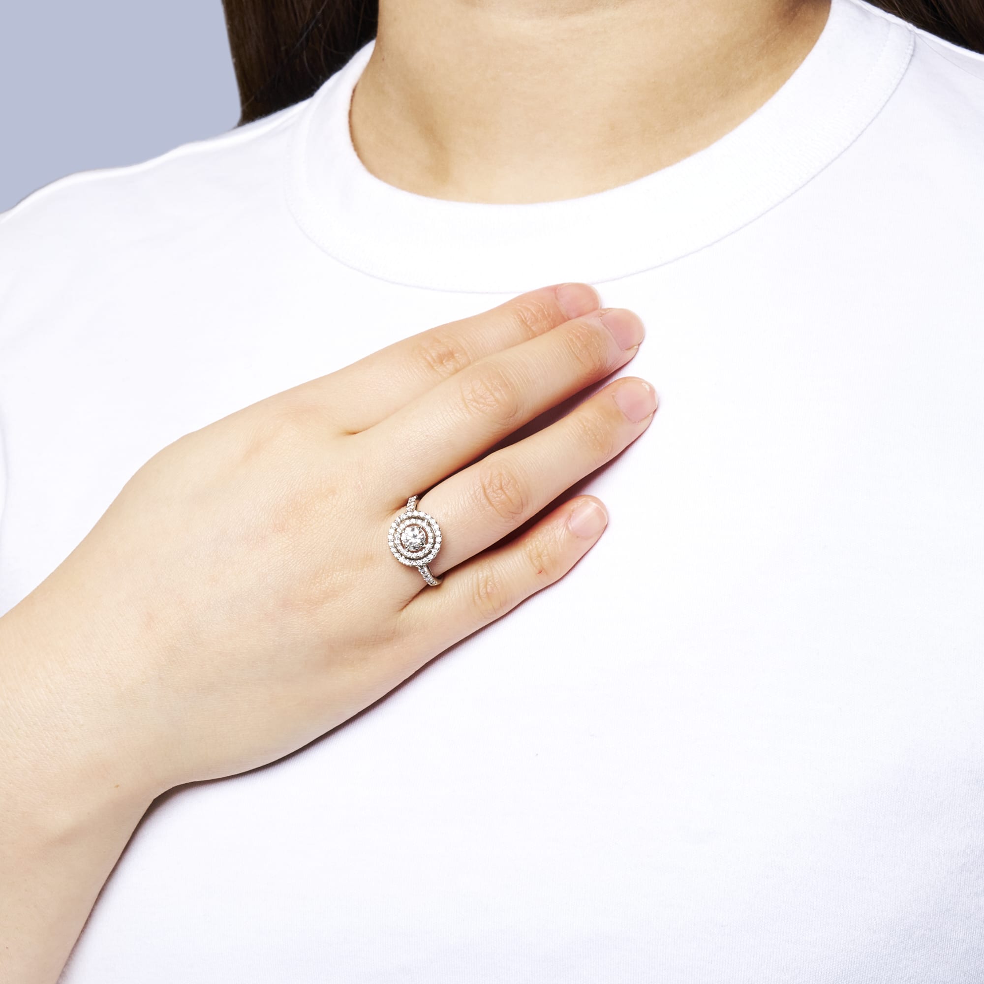 RO ダイヤ 2重取り巻きリング|A Jewelry Box 公式通販サイト