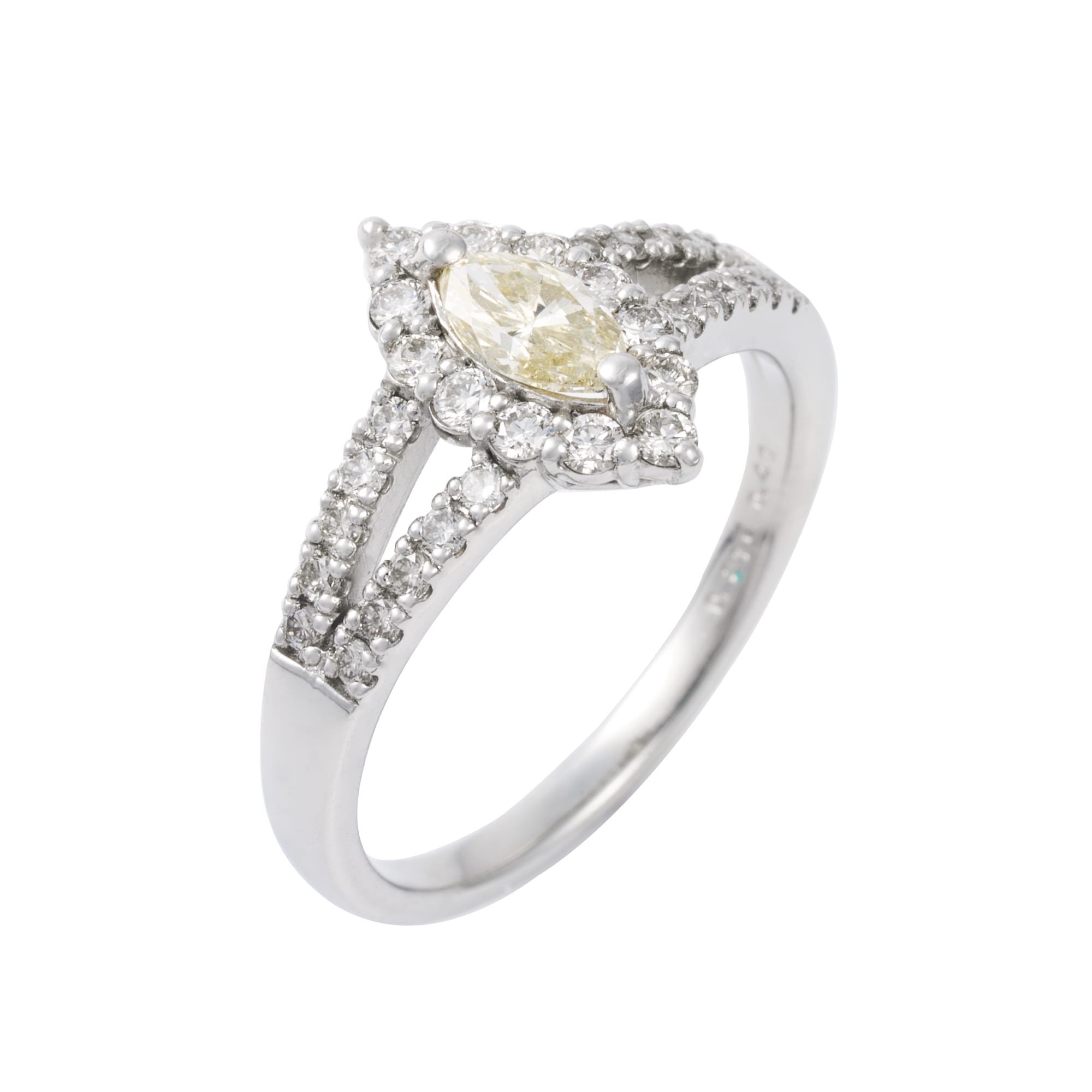 MQ ベリーライトイエローダイヤ取り巻きリング ソーティング付き SI1|A Jewelry Box 公式通販サイト