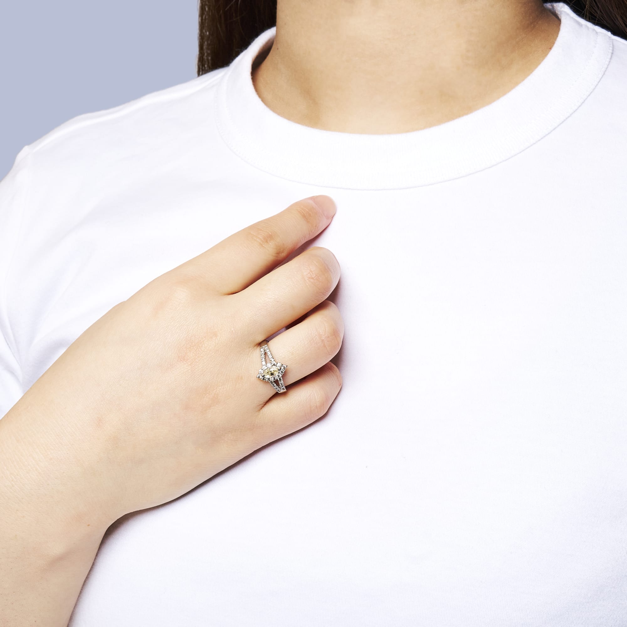 MQ ベリーライトイエローダイヤ取り巻きリング ソーティング付き SI1|A Jewelry Box 公式通販サイト