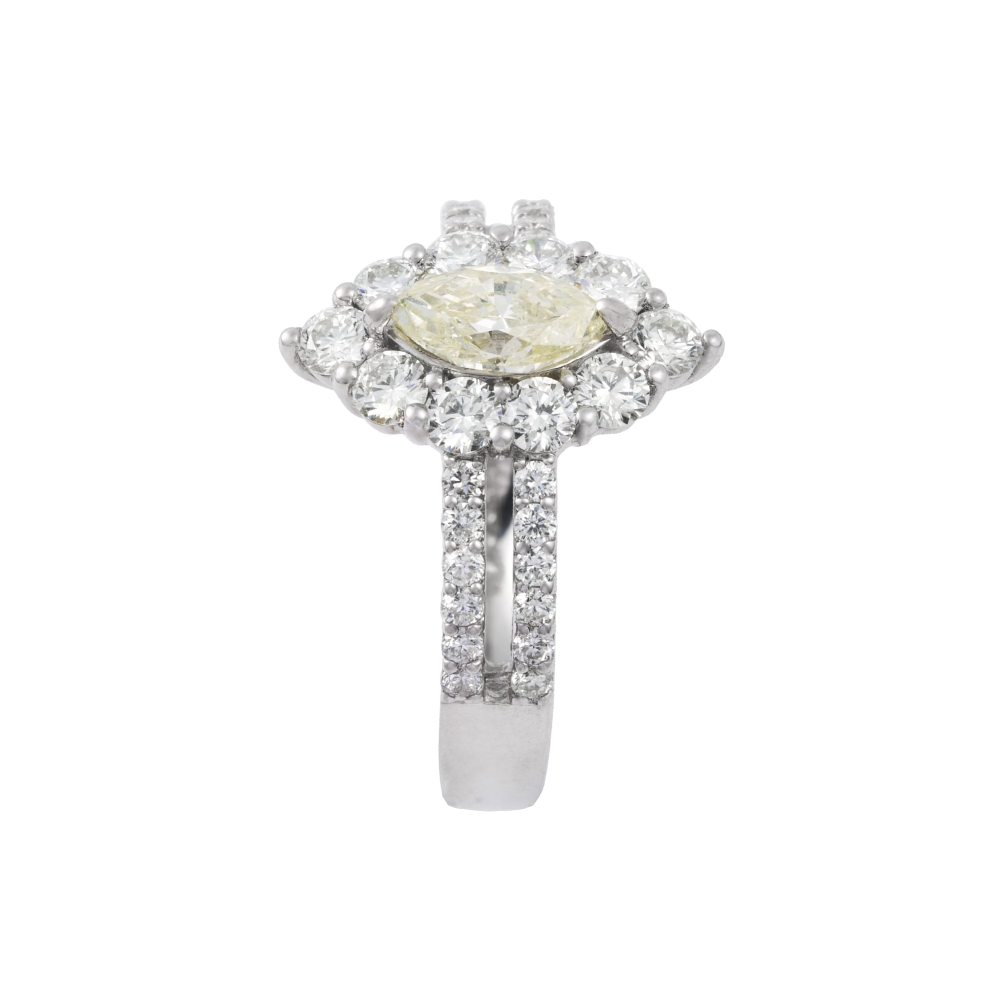 MQ ベリーライトイエローダイヤ取り巻きリング ソーティング付き SI2|A Jewelry Box 公式通販サイト