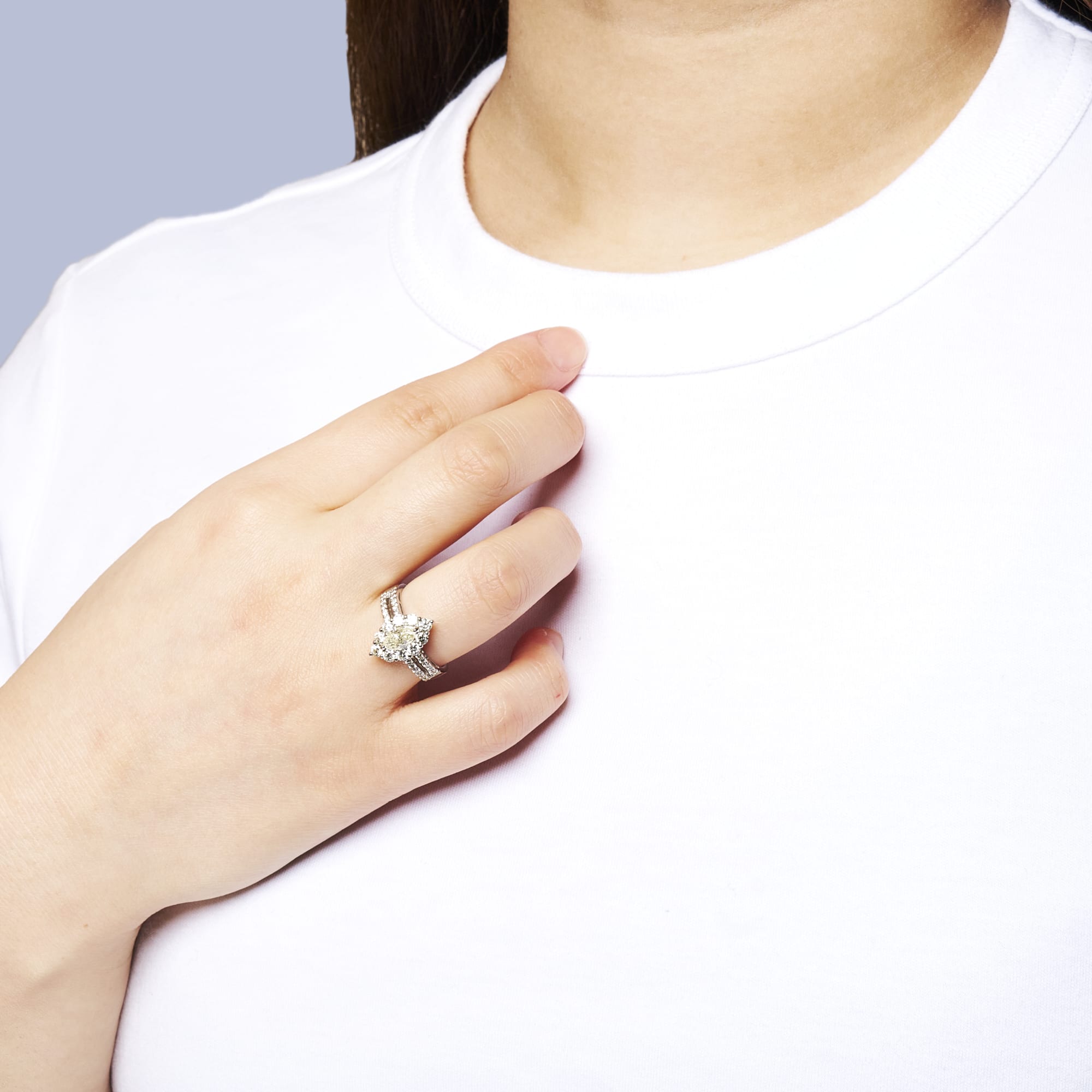 MQ ベリーライトイエローダイヤ取り巻きリング ソーティング付き SI2|A Jewelry Box 公式通販サイト