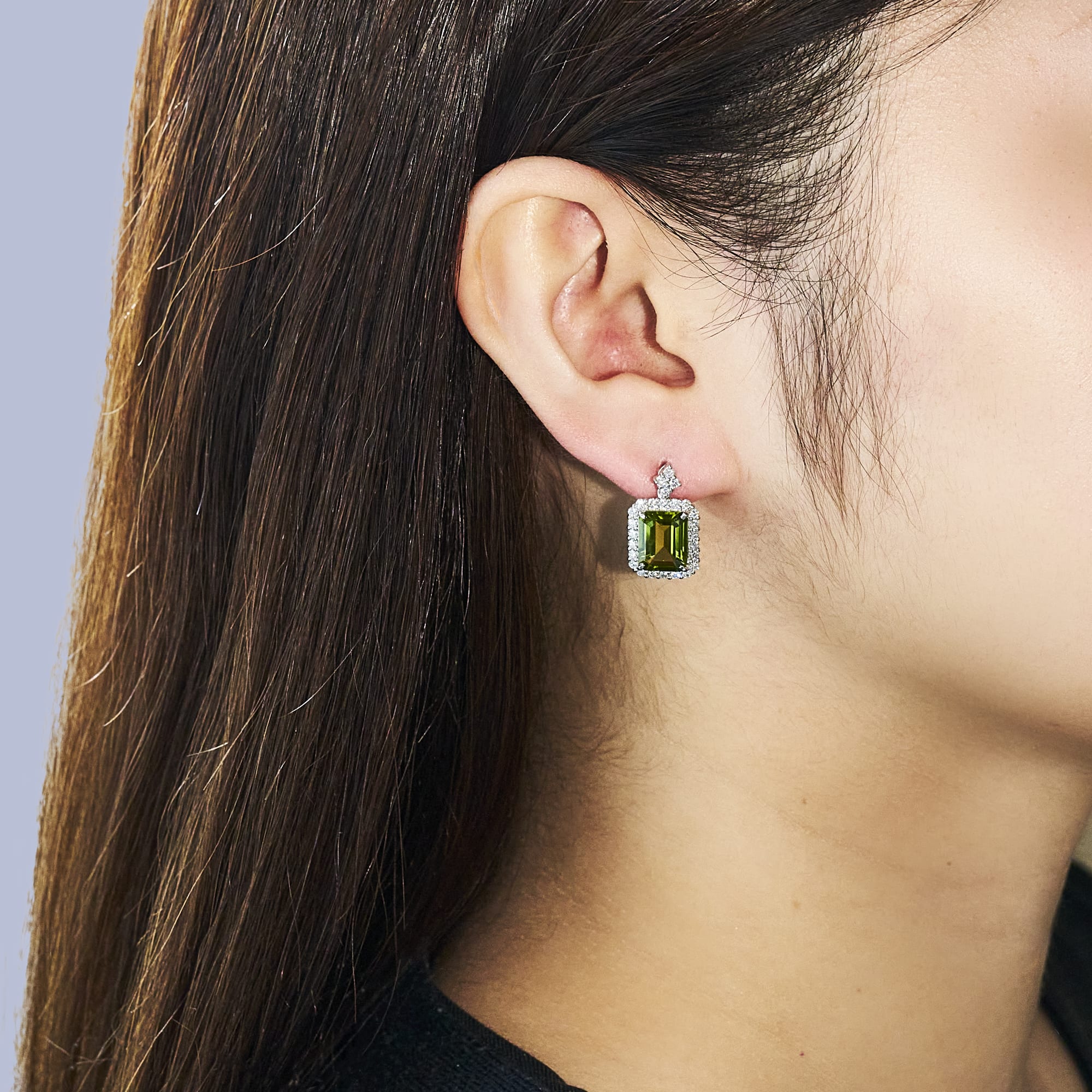 BK ペリドットピアス PT900|A Jewelry Box 公式通販サイト