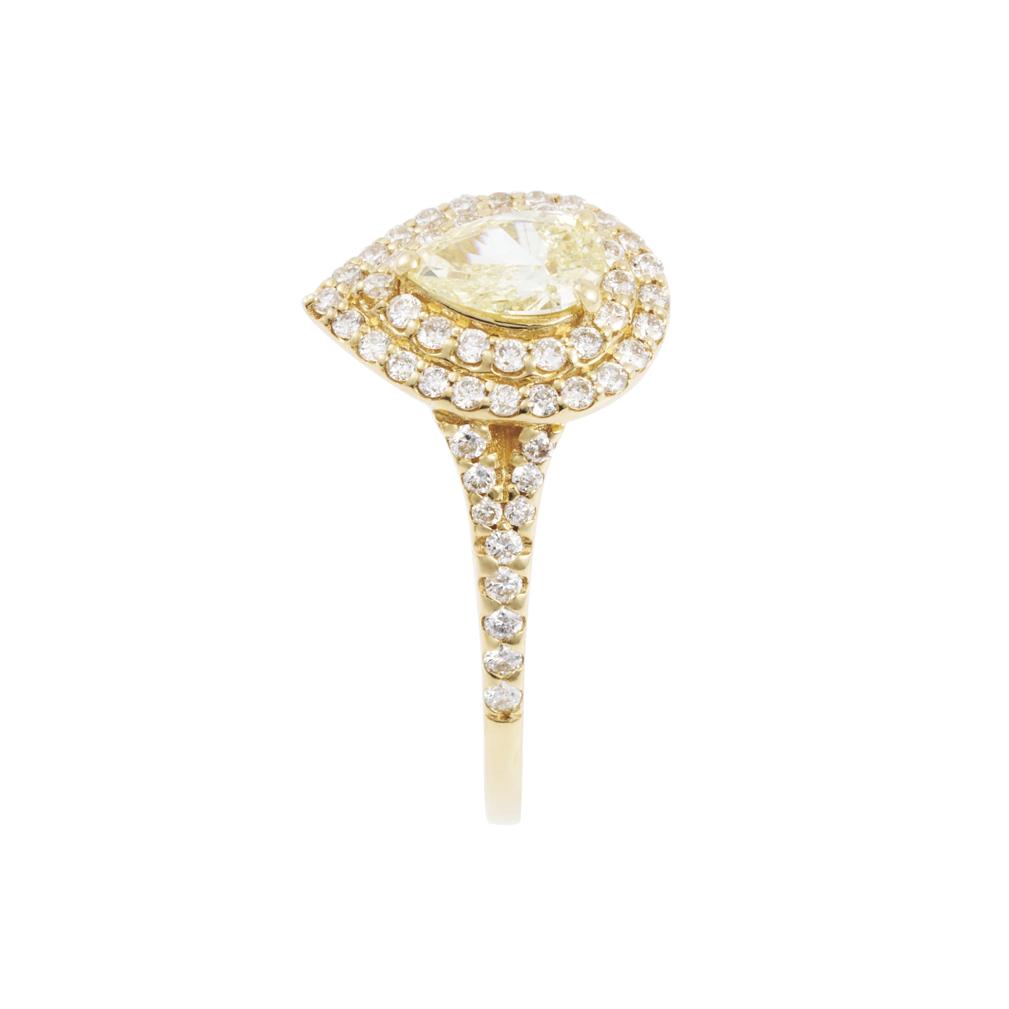 PS ダイヤ パヴェ取り巻きリング CGLソーティング付き VERY LIGHT YELLOW SI1|A Jewelry Box 公式通販サイト