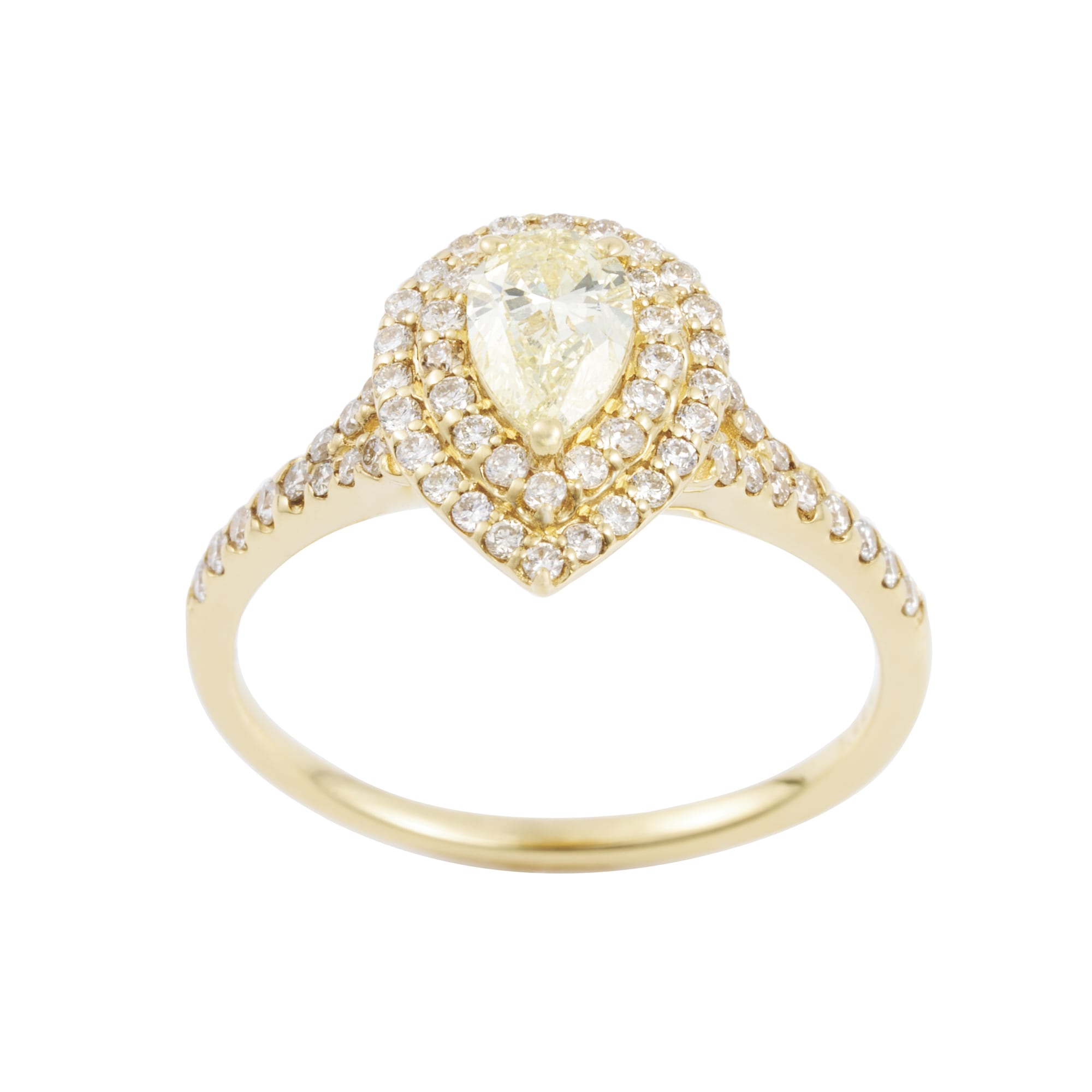 PS ダイヤ パヴェ取り巻きリング CGLソーティング付き VERY LIGHT YELLOW SI1|A Jewelry Box 公式通販サイト