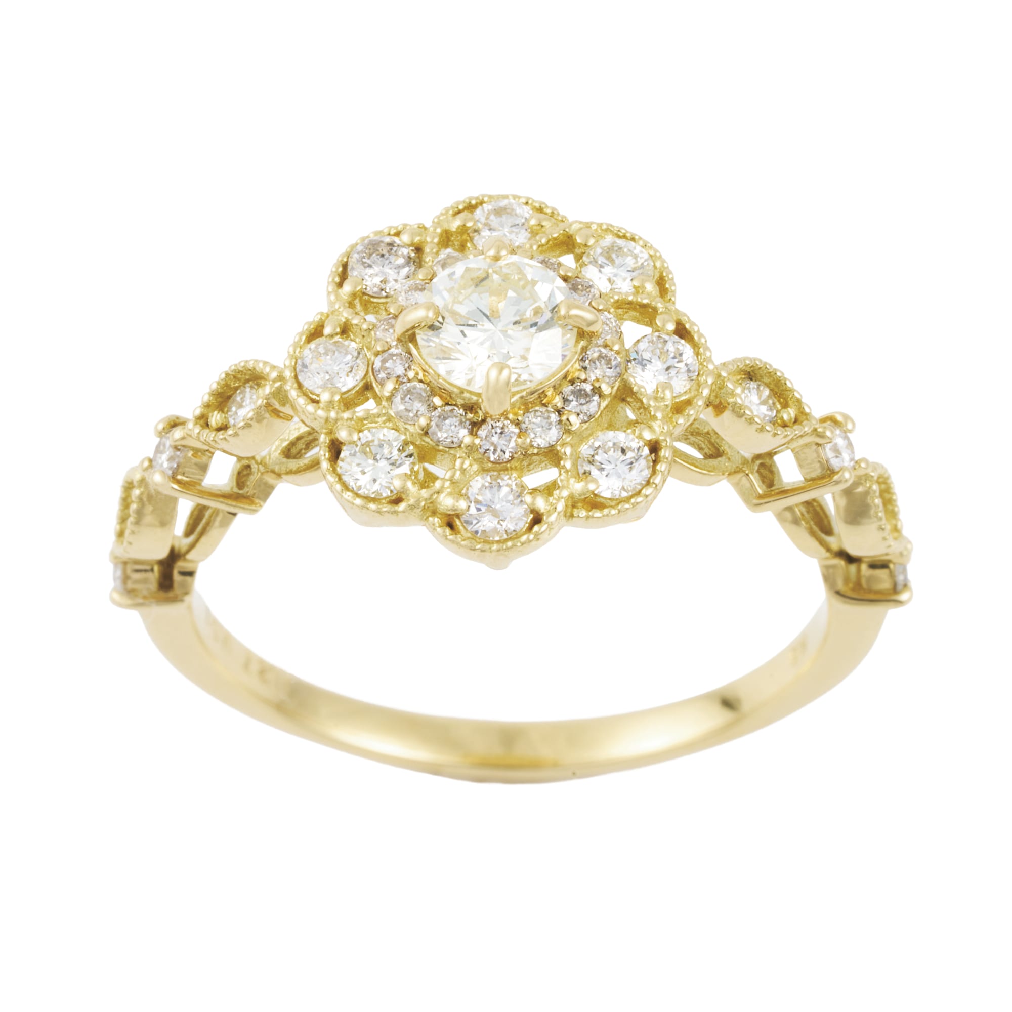 RO ダイヤ お花リング K18YG|A Jewelry Box 公式通販サイト