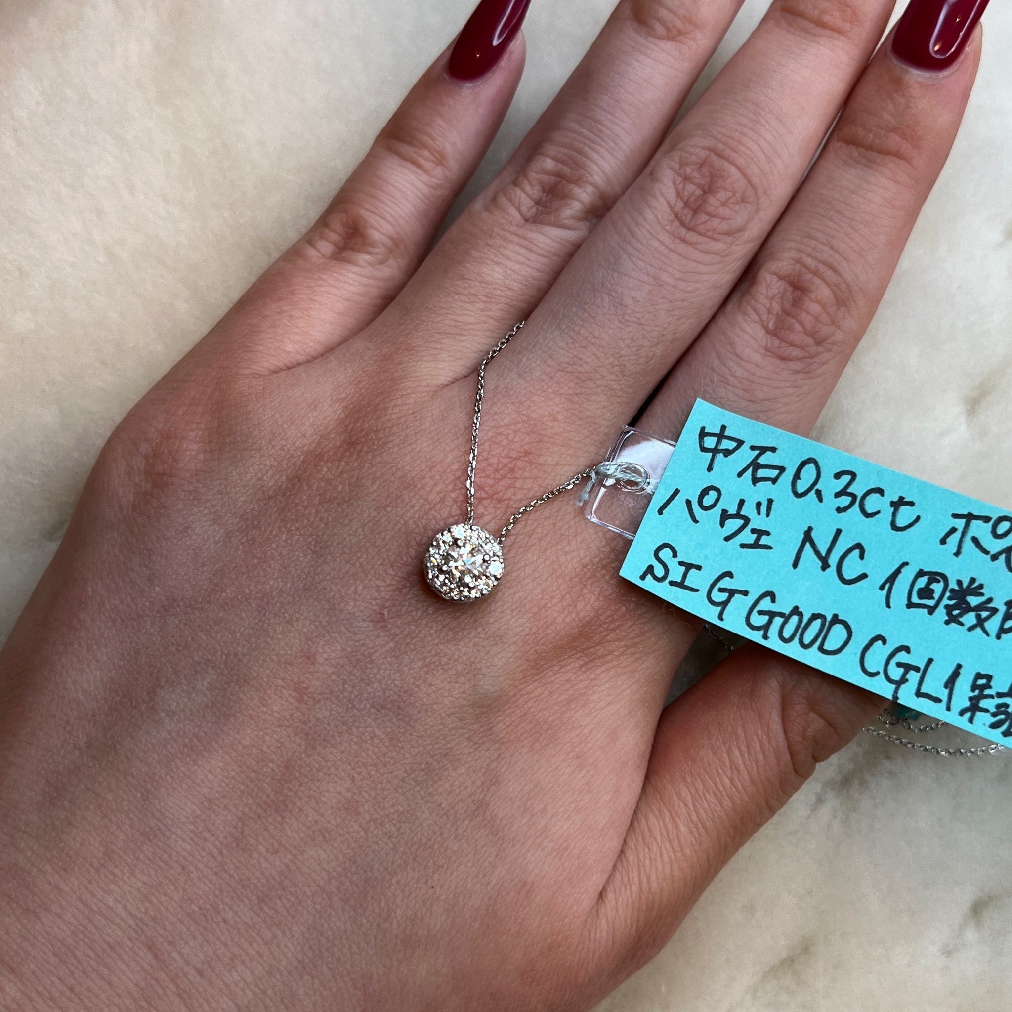 中石0.3ポインターシリーズパヴェネックレス|A Jewelry Box 公式通販サイト