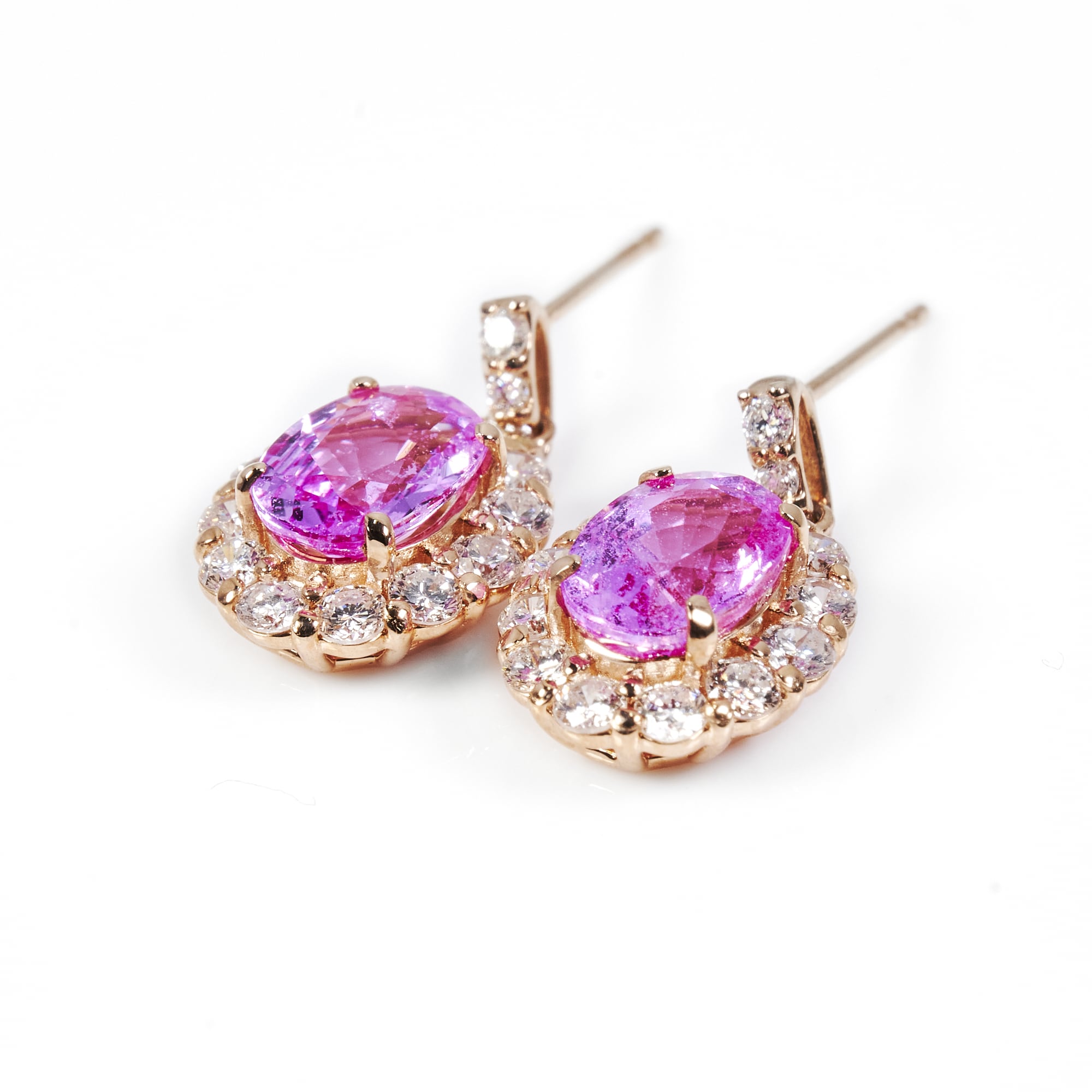 OVピンクサファイヤピンクゴールドピアス #1|A Jewelry Box 公式通販サイト