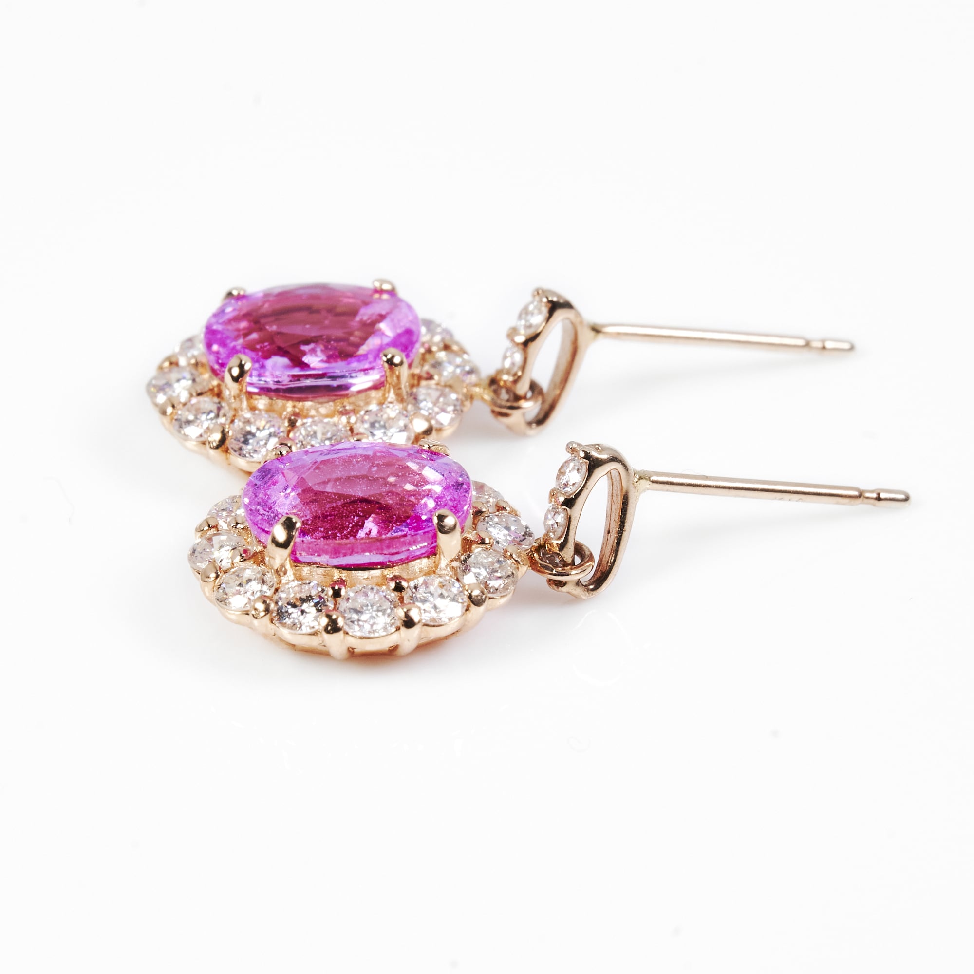 OVピンクサファイヤピンクゴールドピアス #1|A Jewelry Box 公式通販サイト