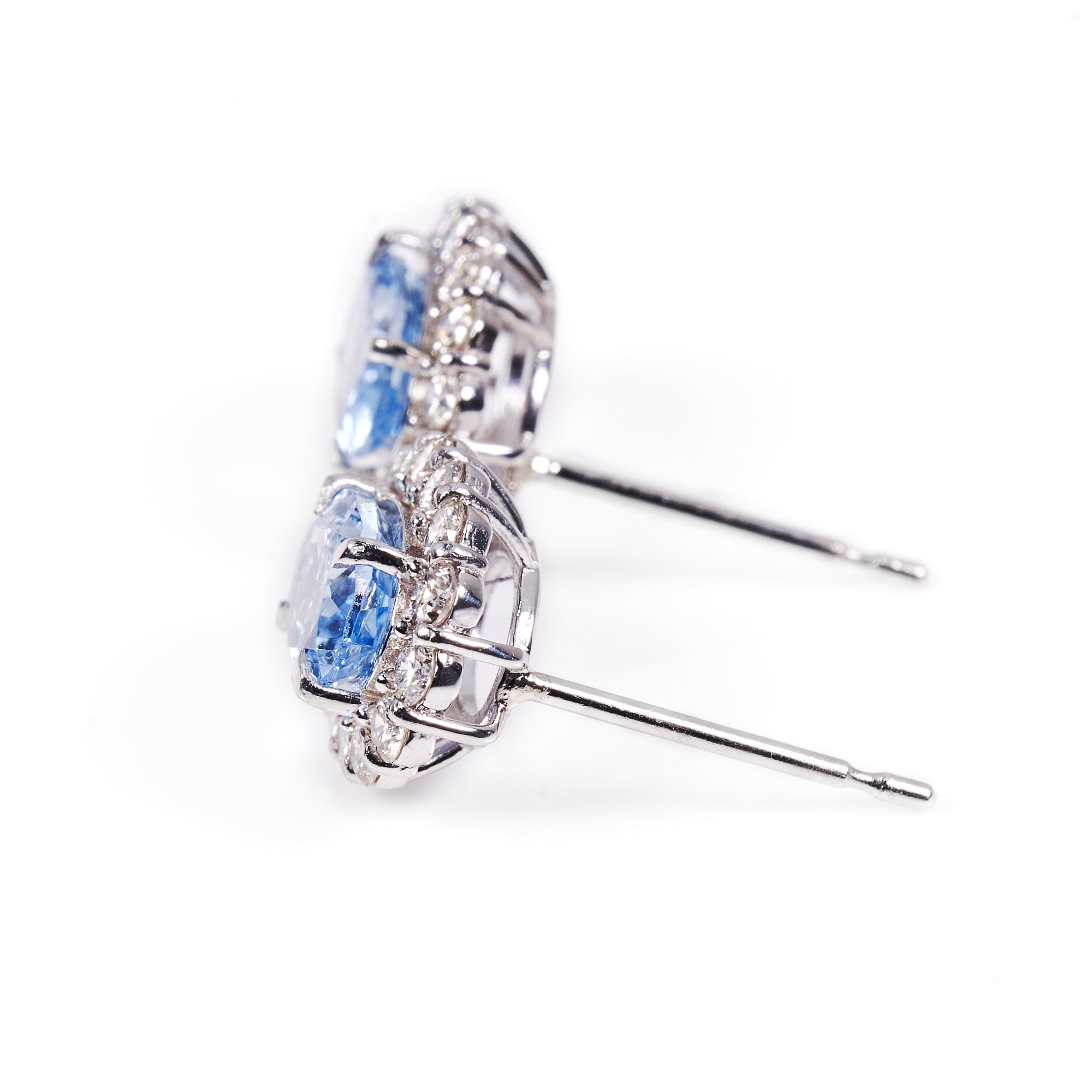 OVアクアマリンプラチナピアス #1|A Jewelry Box 公式通販サイト