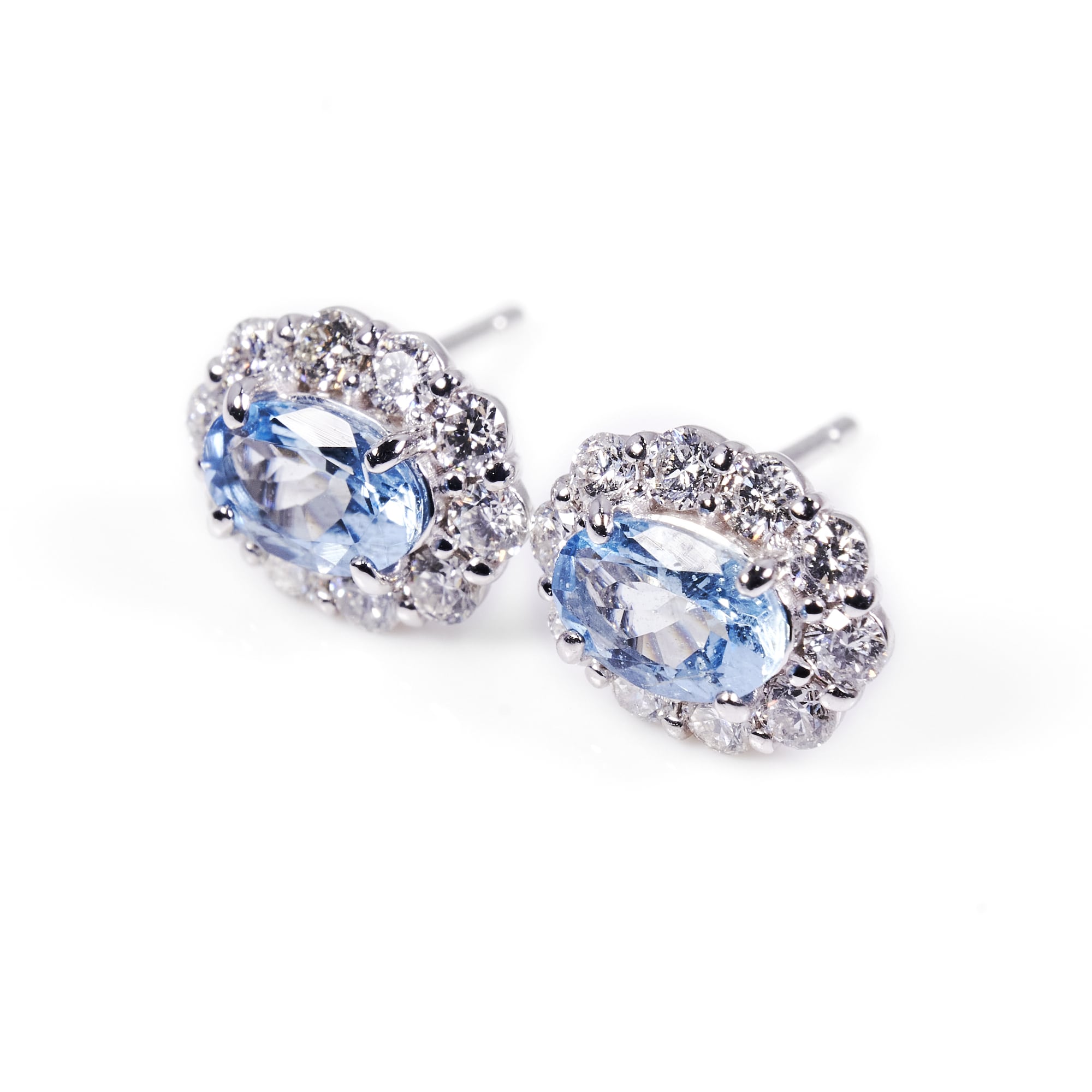 OVアクアマリンプラチナピアス #2|A Jewelry Box 公式通販サイト