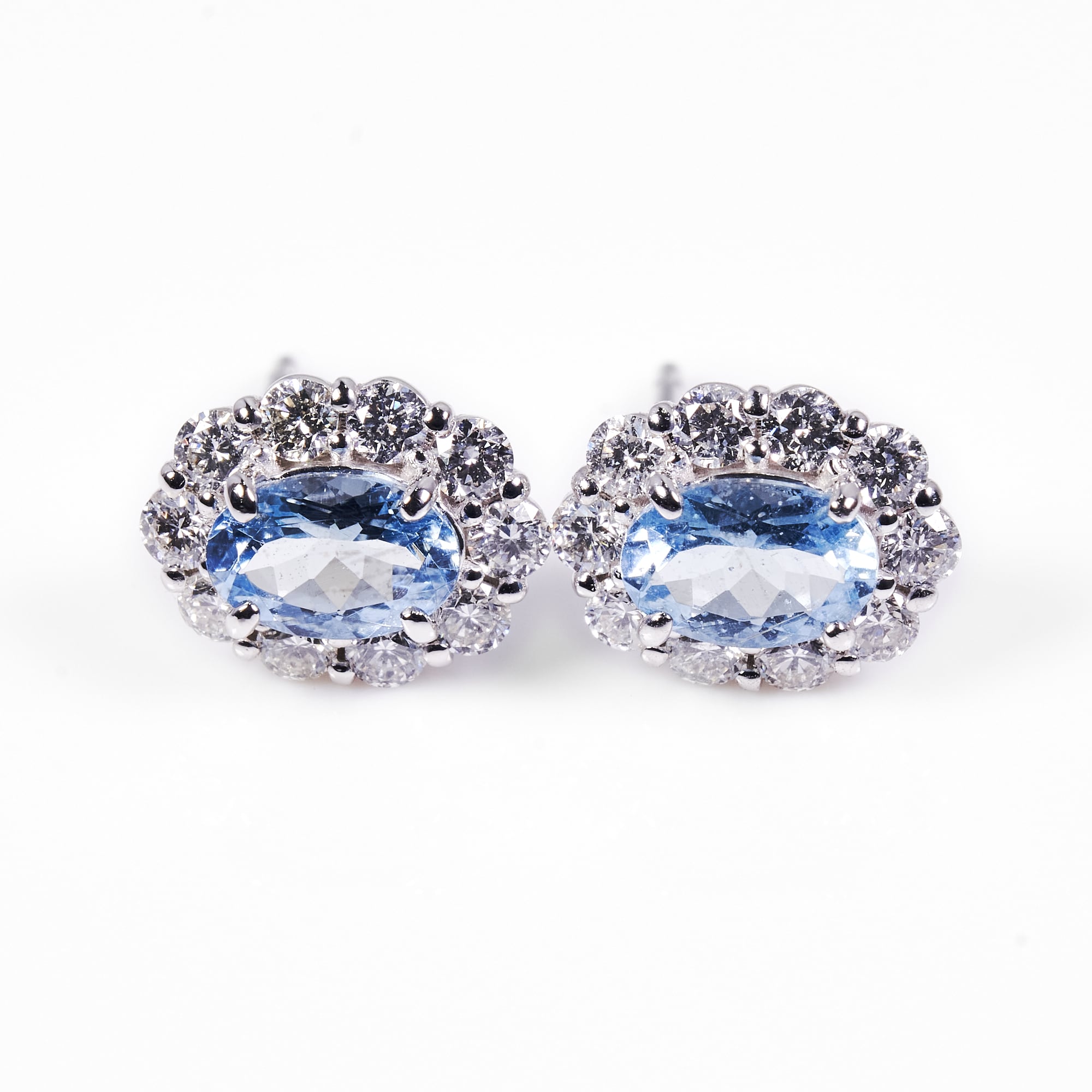 OVアクアマリンプラチナピアス #2|A Jewelry Box 公式通販サイト