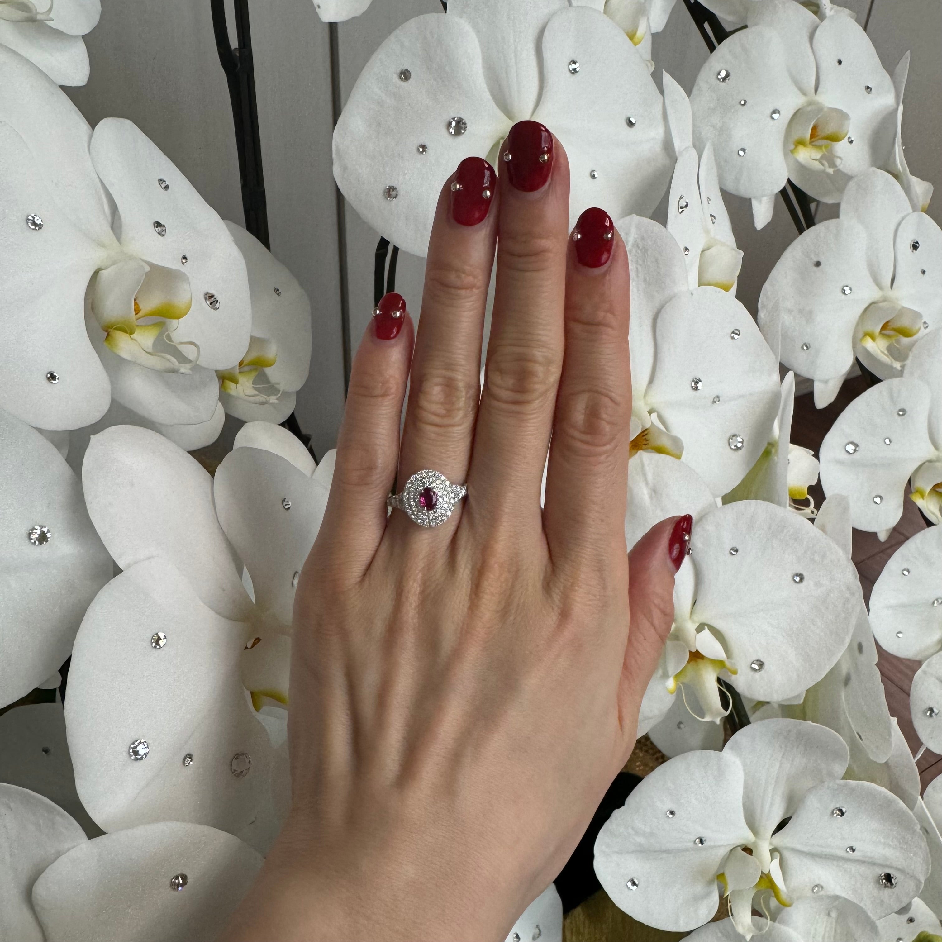 希少 ルビー 中石0.34CT前後 OV PT リング〜NO HEAT AIGS|A Jewelry Box 公式通販サイト