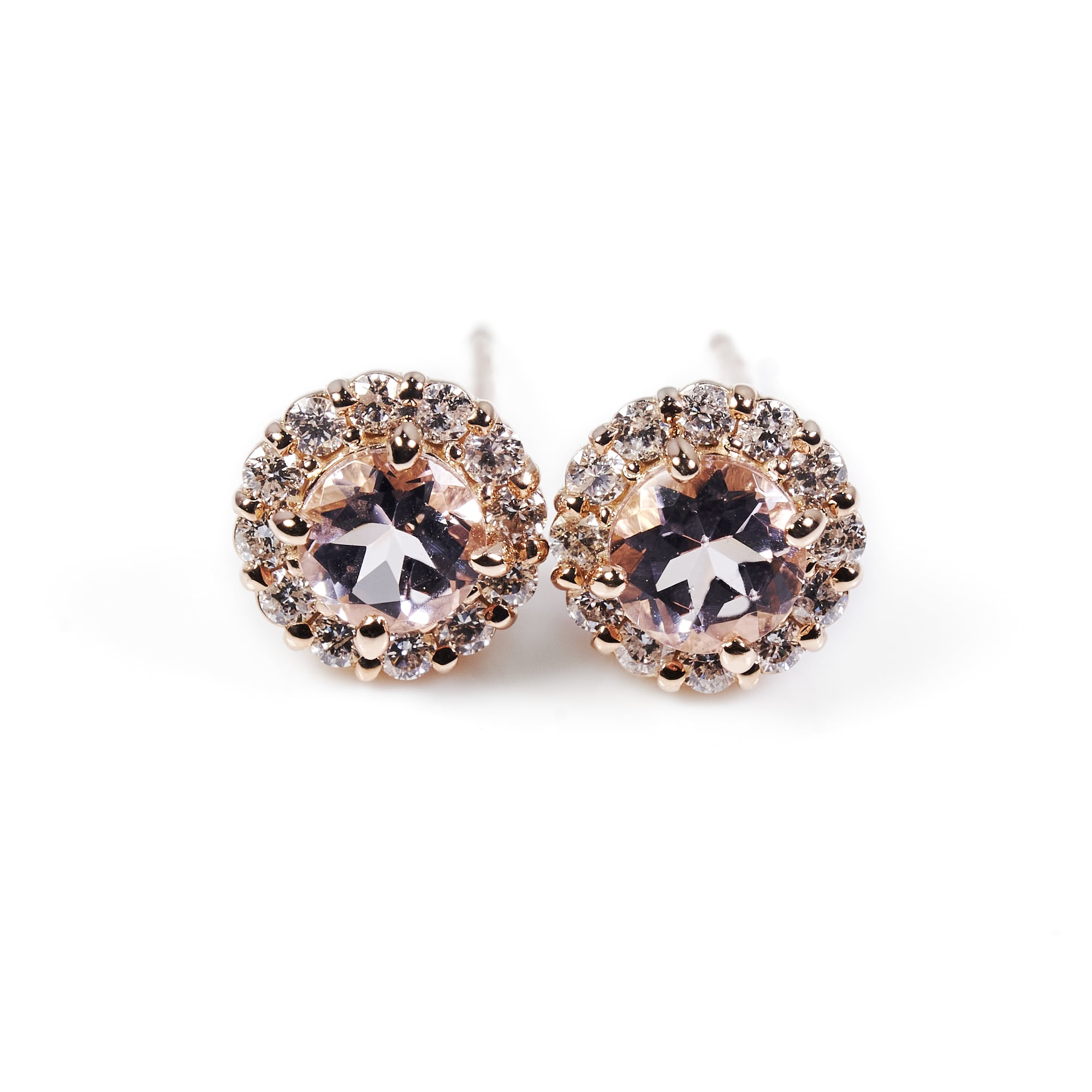 ROモルガナイトピンクゴールドピアス #1|A Jewelry Box 公式通販サイト