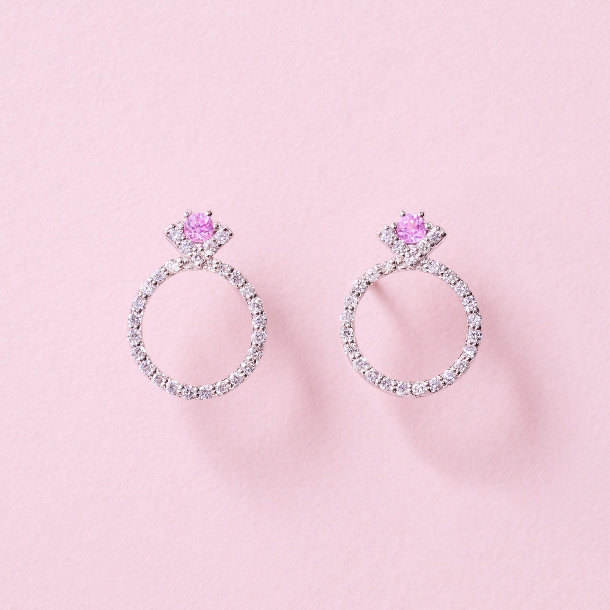 ラリオンス ピアス ピンクサファイア(あやちゃんの結婚指輪みたいなピアス)|A Jewelry Box 公式通販サイト