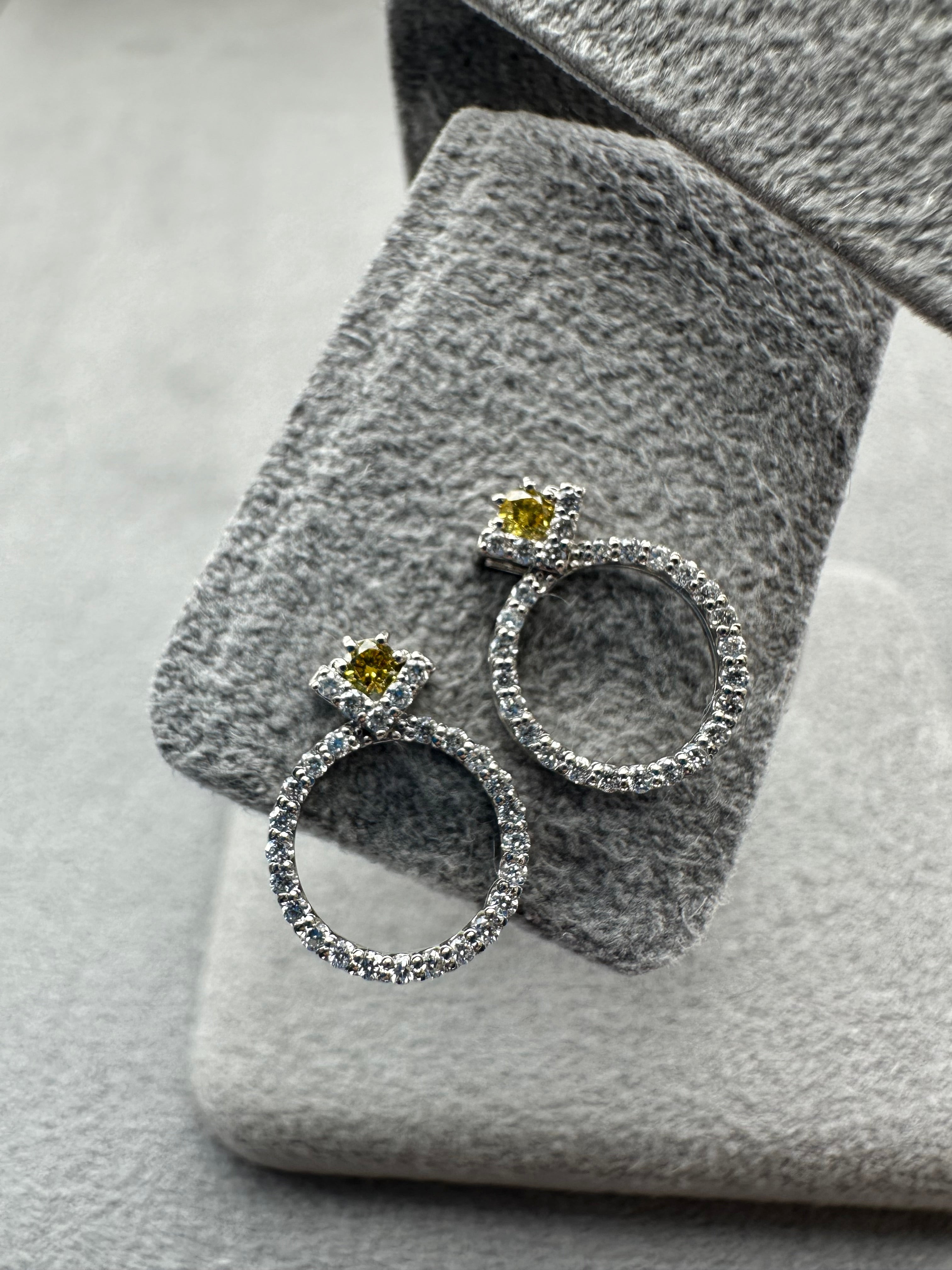 ラリオンス ピアス イエローダイヤ〜ノーソート(あやちゃんの結婚指輪みたいなピアス改作版)|A Jewelry Box 公式通販サイト