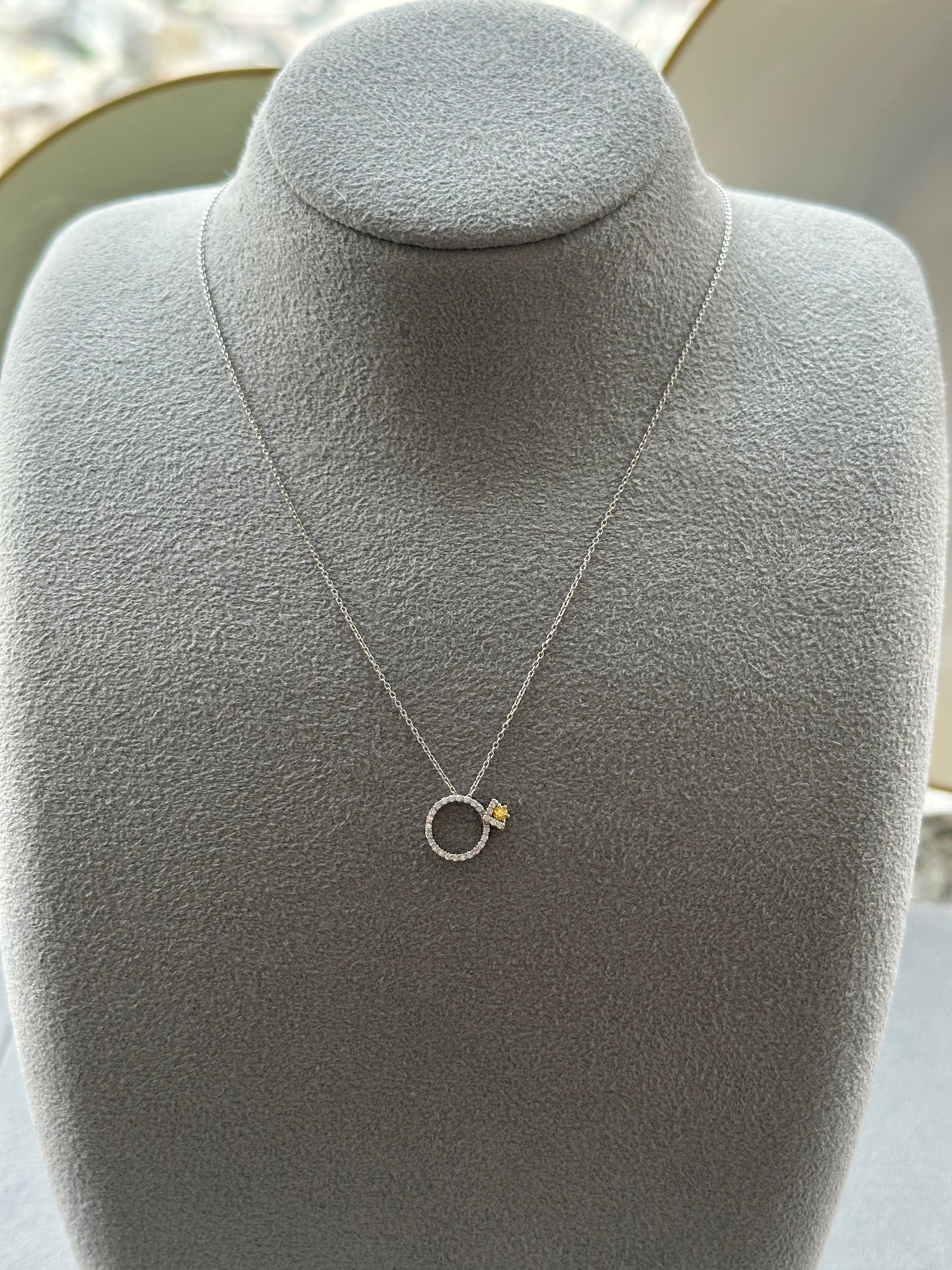 ラリオンス ネックレス イエローダイヤ〜ノーソート(あやちゃんの結婚指輪みたいなネックレス改作版)|A Jewelry Box 公式通販サイト