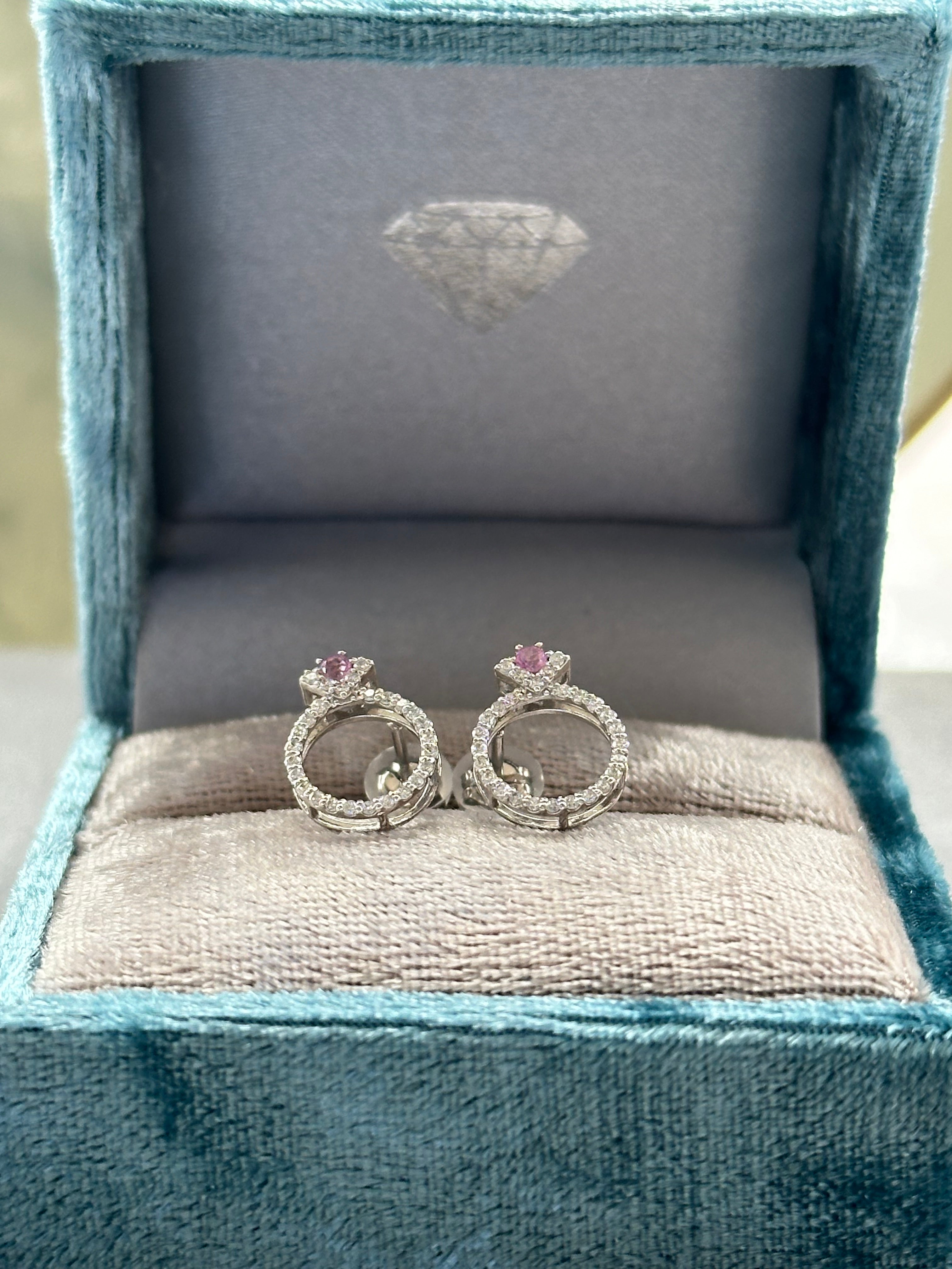 ラリオンス ピアス ピンクサファイア(あやちゃんの結婚指輪みたいなピアス)|A Jewelry Box 公式通販サイト