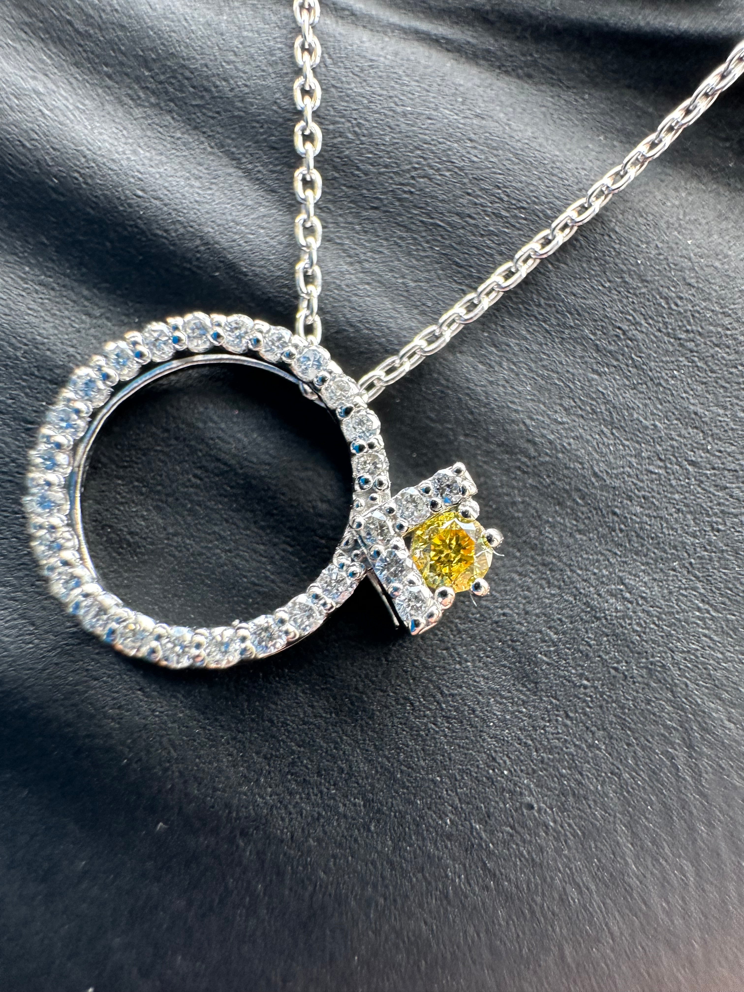 ラリオンス ネックレス イエローダイヤ〜ノーソート(あやちゃんの結婚指輪みたいなネックレス改作版)|A Jewelry Box 公式通販サイト