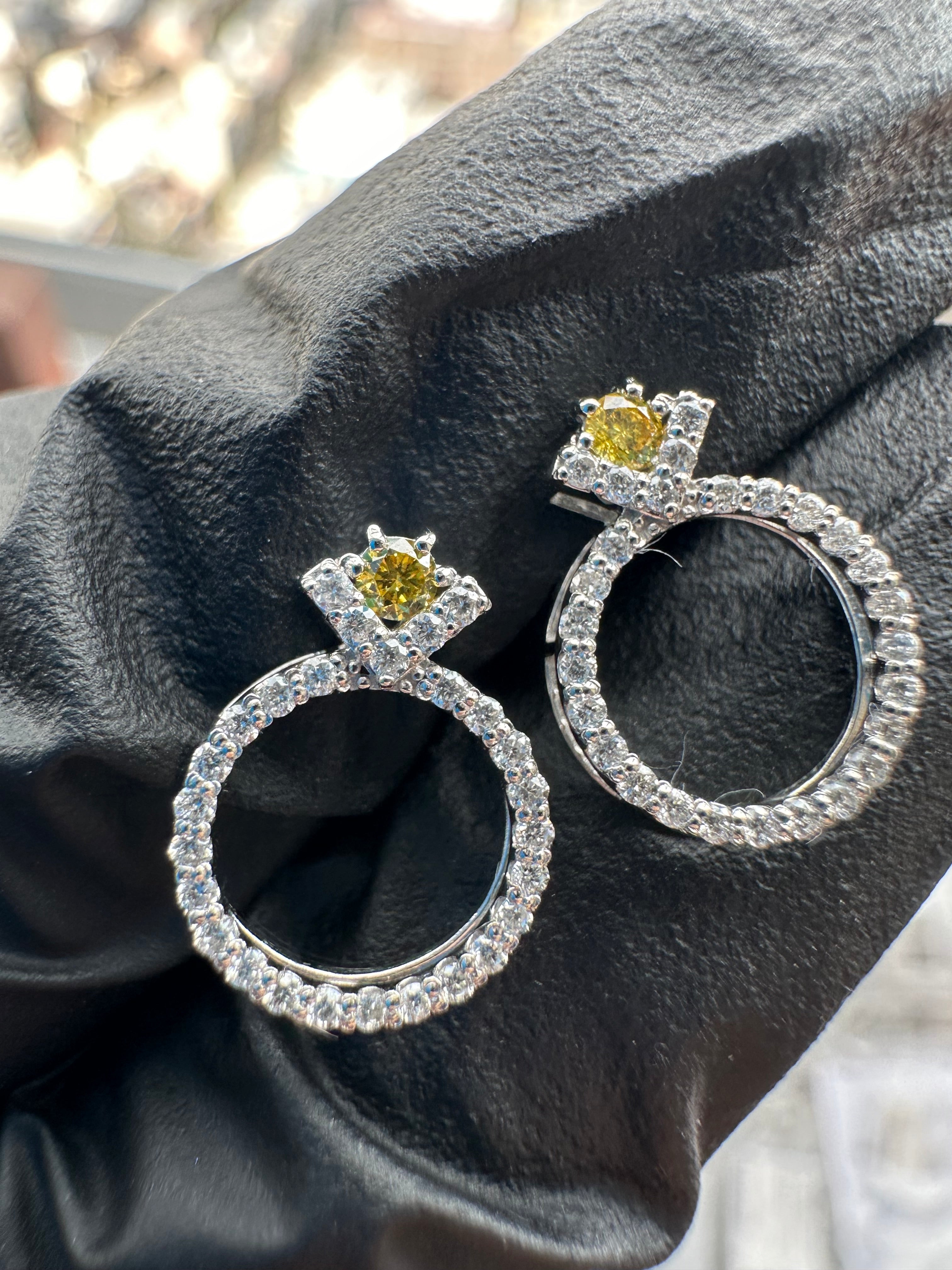 ラリオンス ピアス イエローダイヤ〜ノーソート(あやちゃんの結婚指輪みたいなピアス改作版)|A Jewelry Box 公式通販サイト