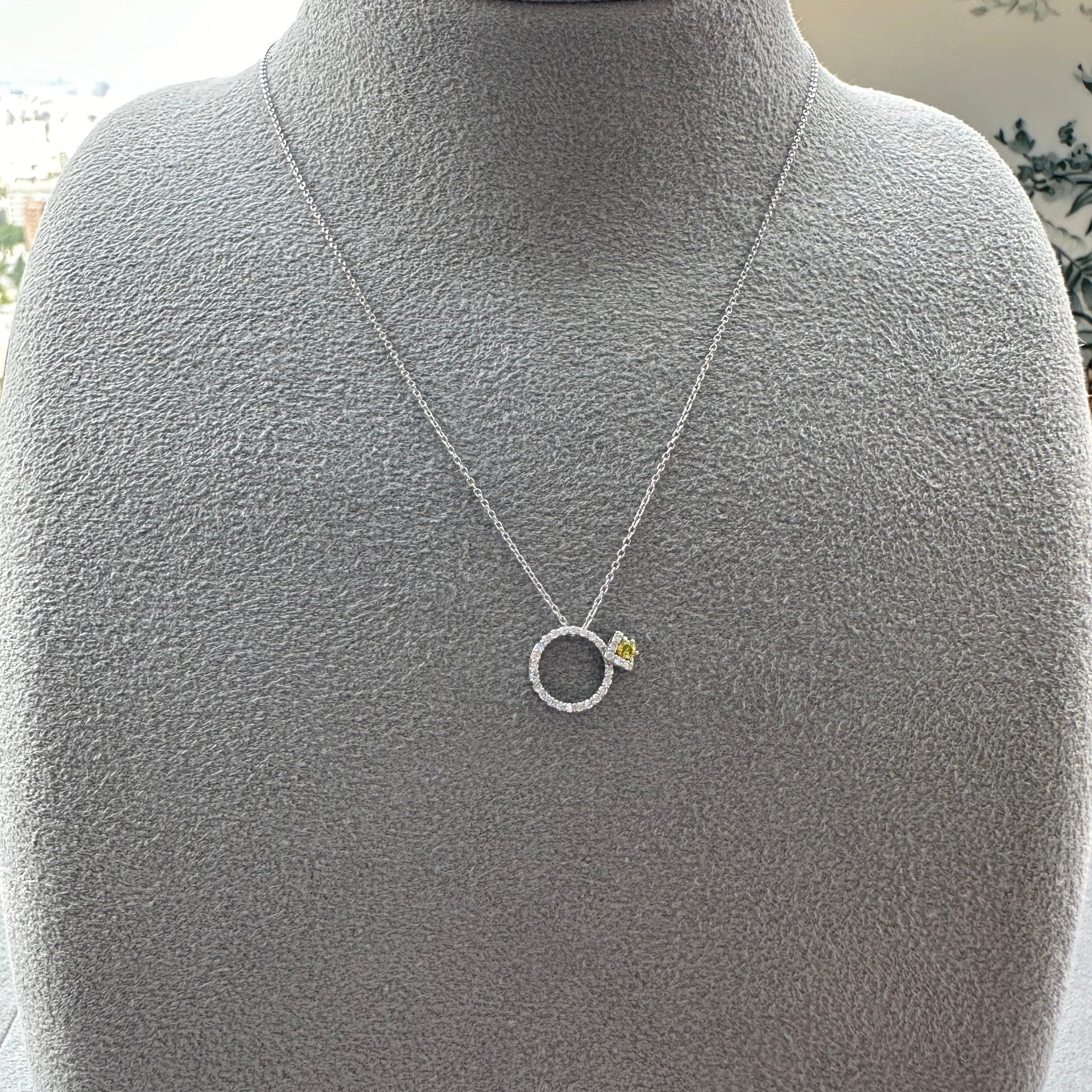 ラリオンス ネックレス イエローダイヤ〜ノーソート(あやちゃんの結婚指輪みたいなネックレス改作版)|A Jewelry Box 公式通販サイト