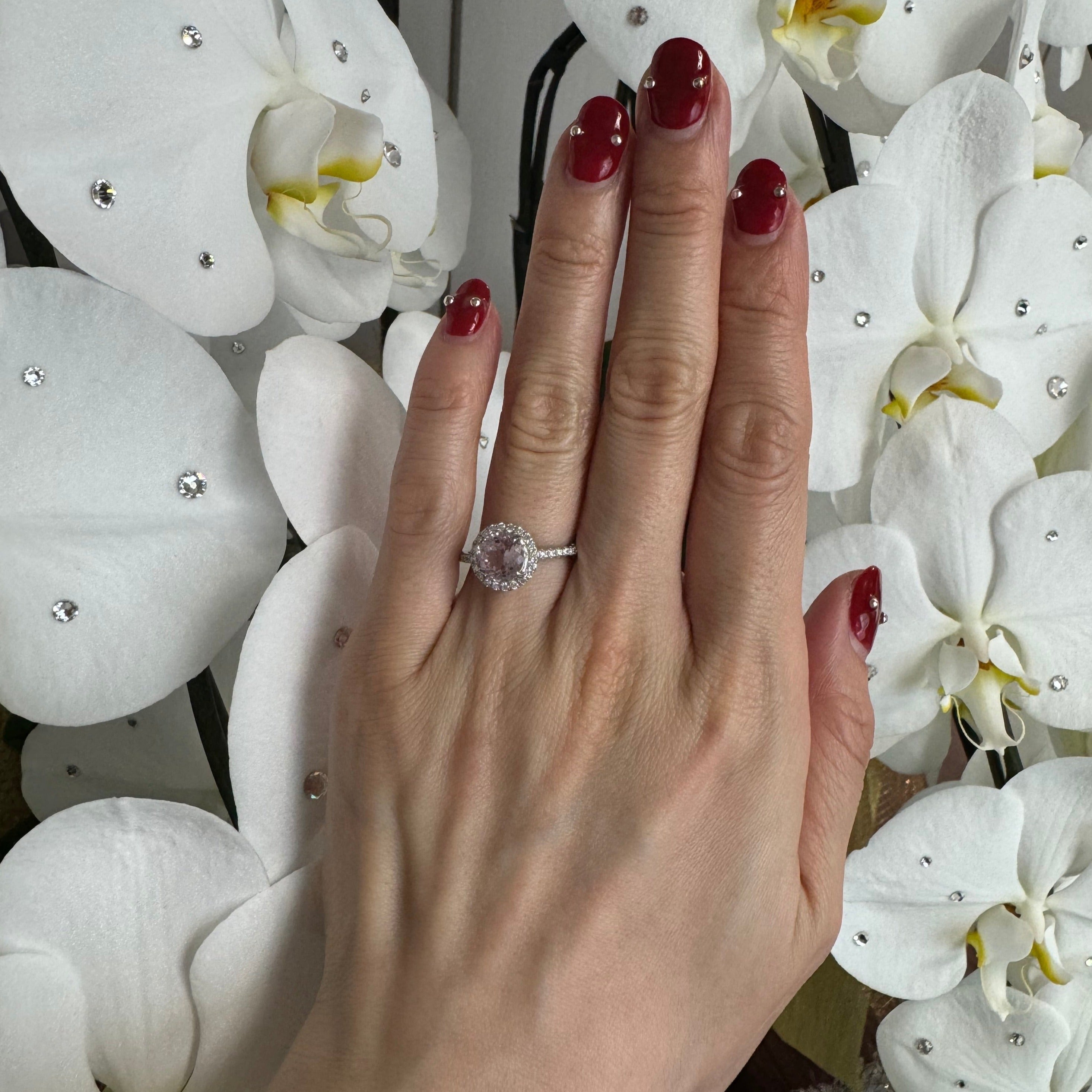 リピート不可 クンツァイト 中石0.2.5CT前後 RO PT リング〜色濃いめ|A Jewelry Box 公式通販サイト