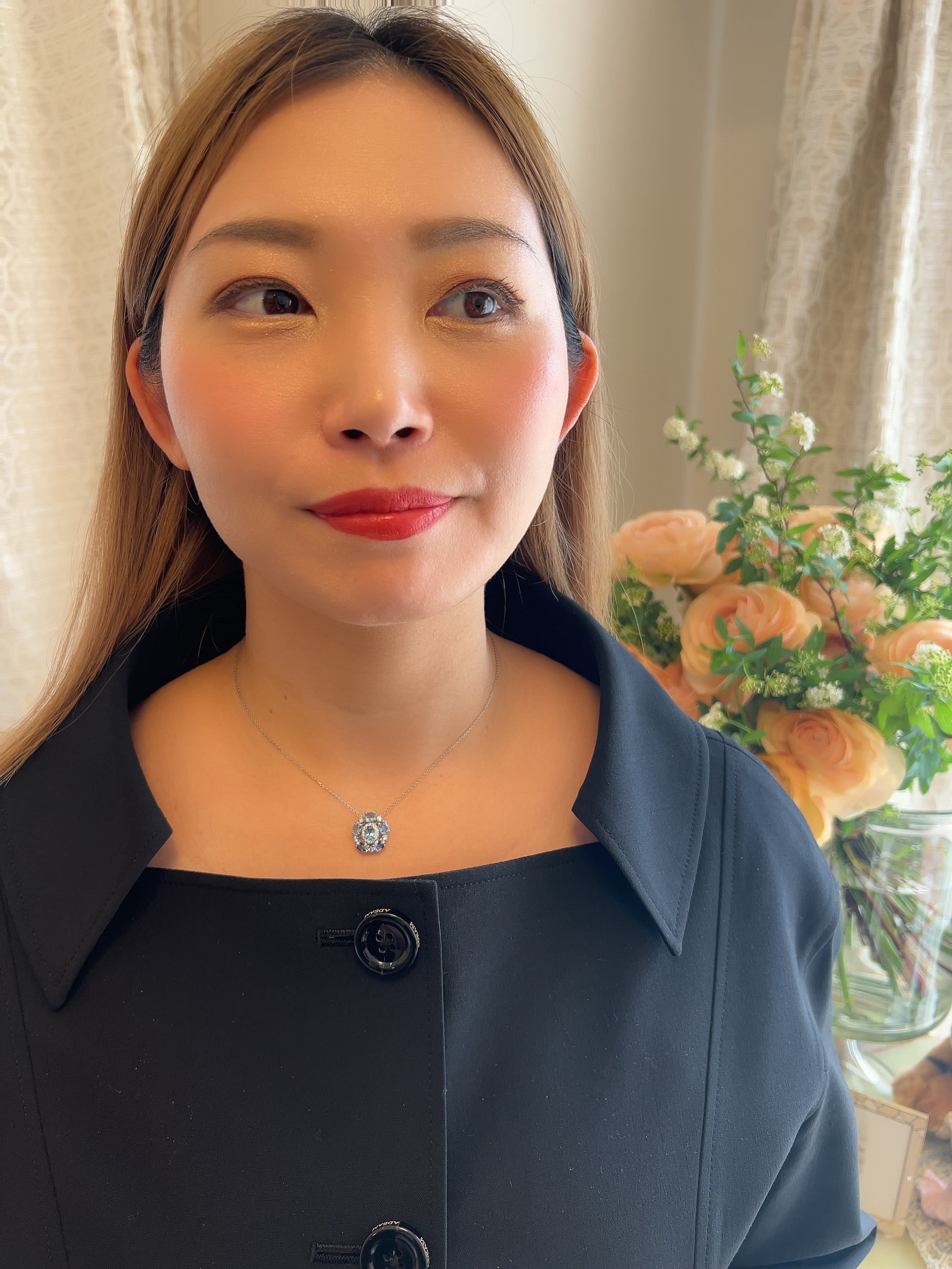 ガブリオレ ネックレス〜濃いアクアマリンを使用|A Jewelry Box 公式通販サイト