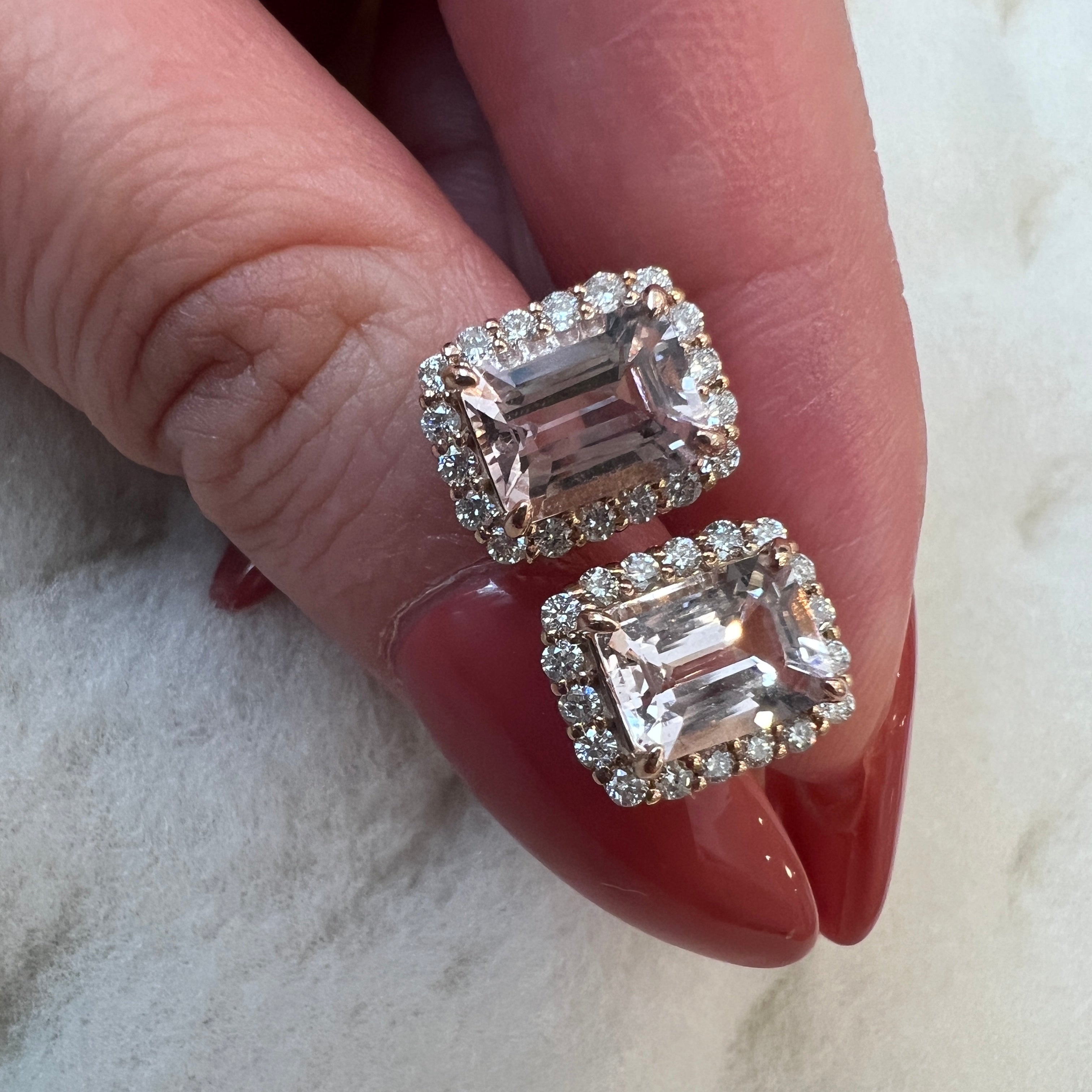 モルガナイト EM角ピアス|A Jewelry Box 公式通販サイト