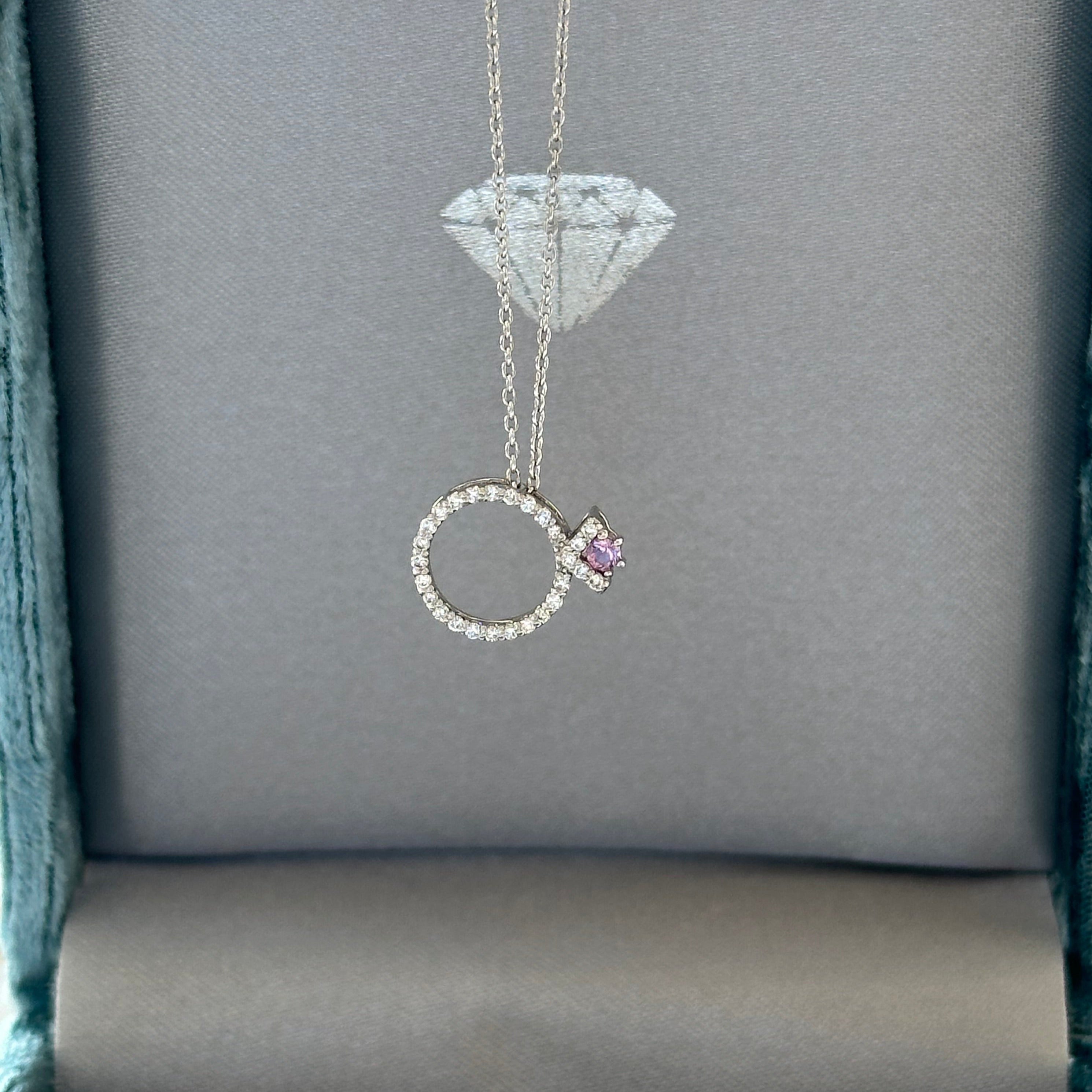 ラリオンス ピンクサファイア ネックレス (あやちゃんの結婚指輪みたいなネックレス)|A Jewelry Box 公式通販サイト