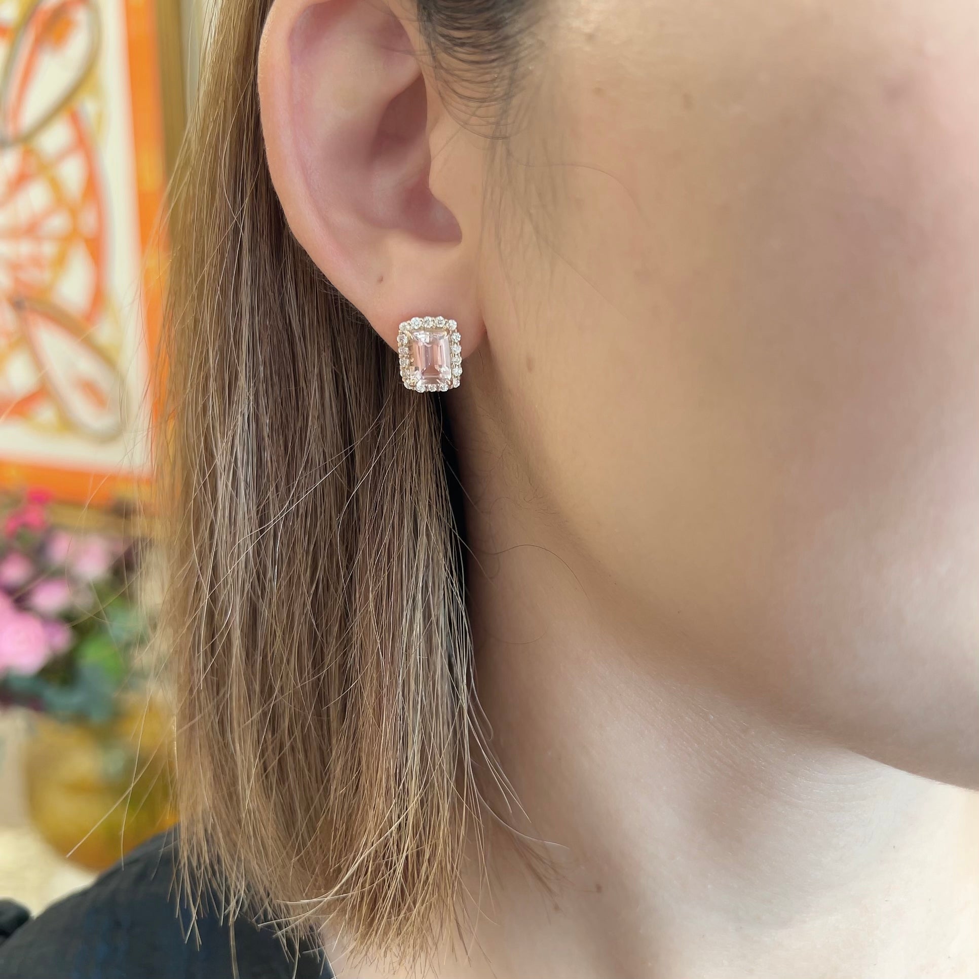 モルガナイト EM角ピアス|A Jewelry Box 公式通販サイト