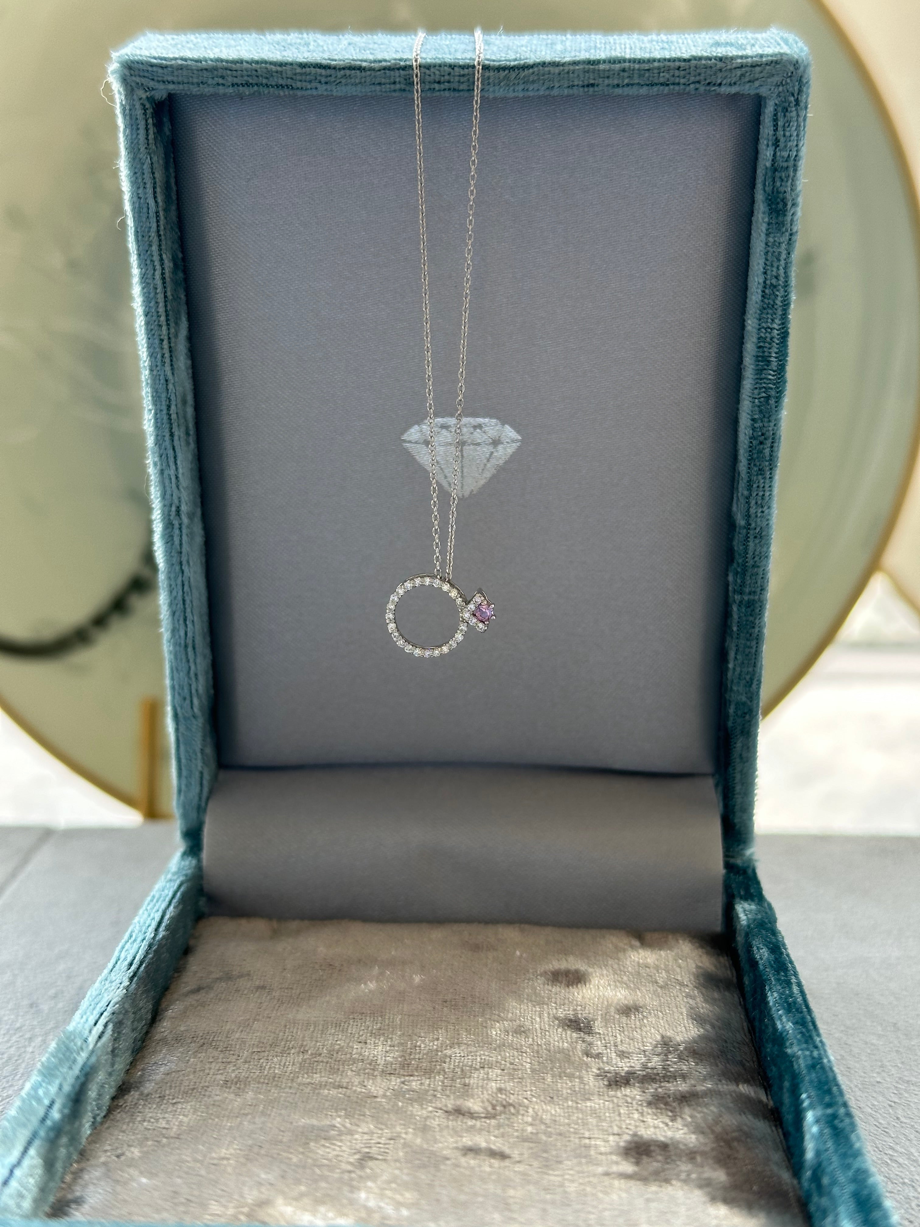 ラリオンス ピンクサファイア ネックレス (あやちゃんの結婚指輪みたいなネックレス)|A Jewelry Box 公式通販サイト