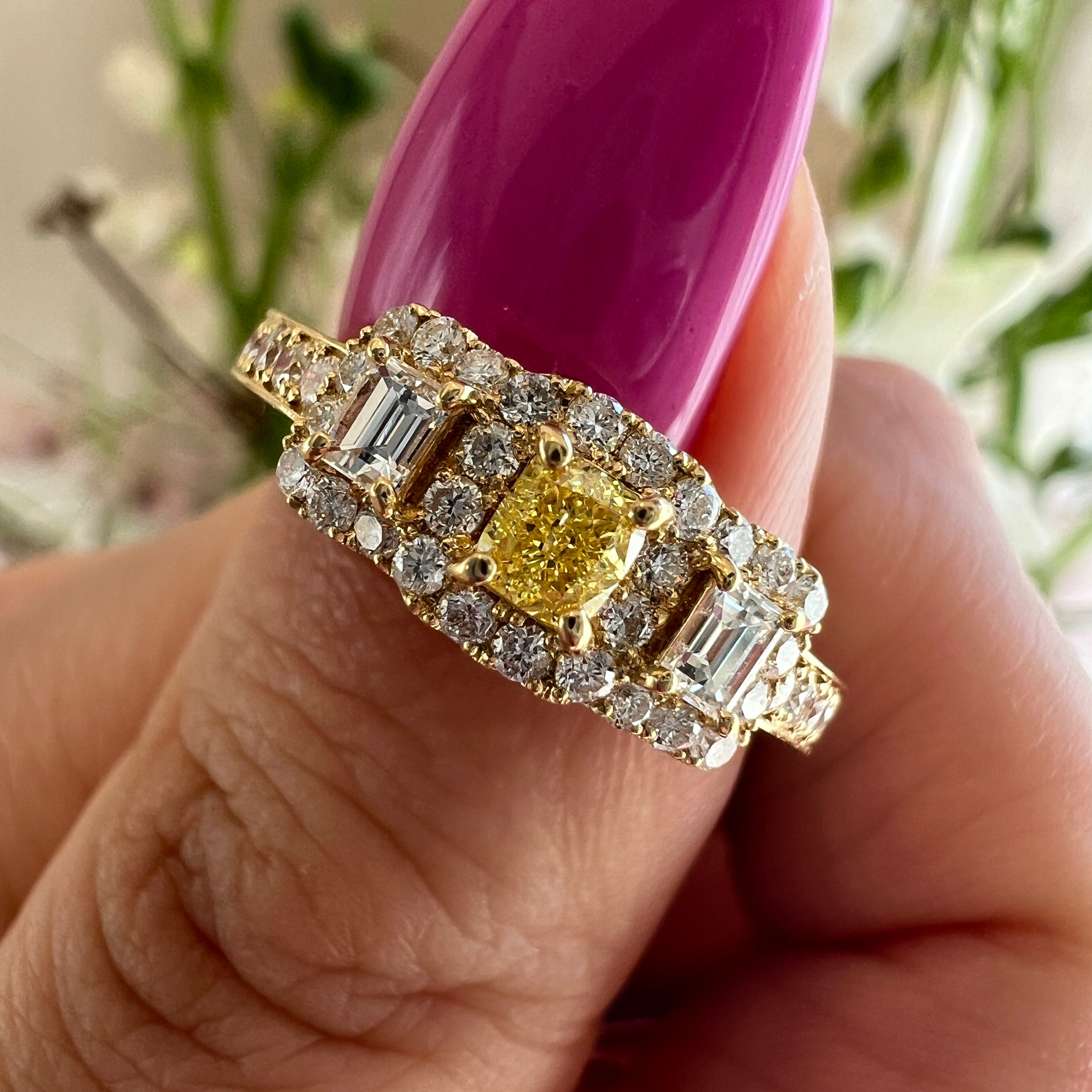 FVY SI2〜FIY SI1 CGL EM イエローダイヤ リング K18YG|A Jewelry Box 公式通販サイト