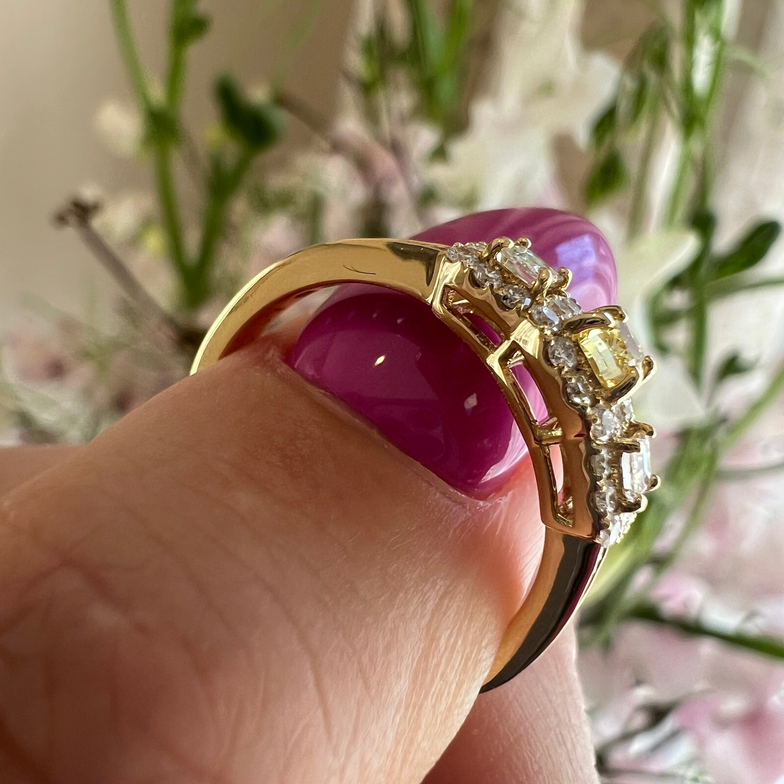 FVY SI2〜FIY SI1 CGL EM イエローダイヤ リング K18YG|A Jewelry Box 公式通販サイト