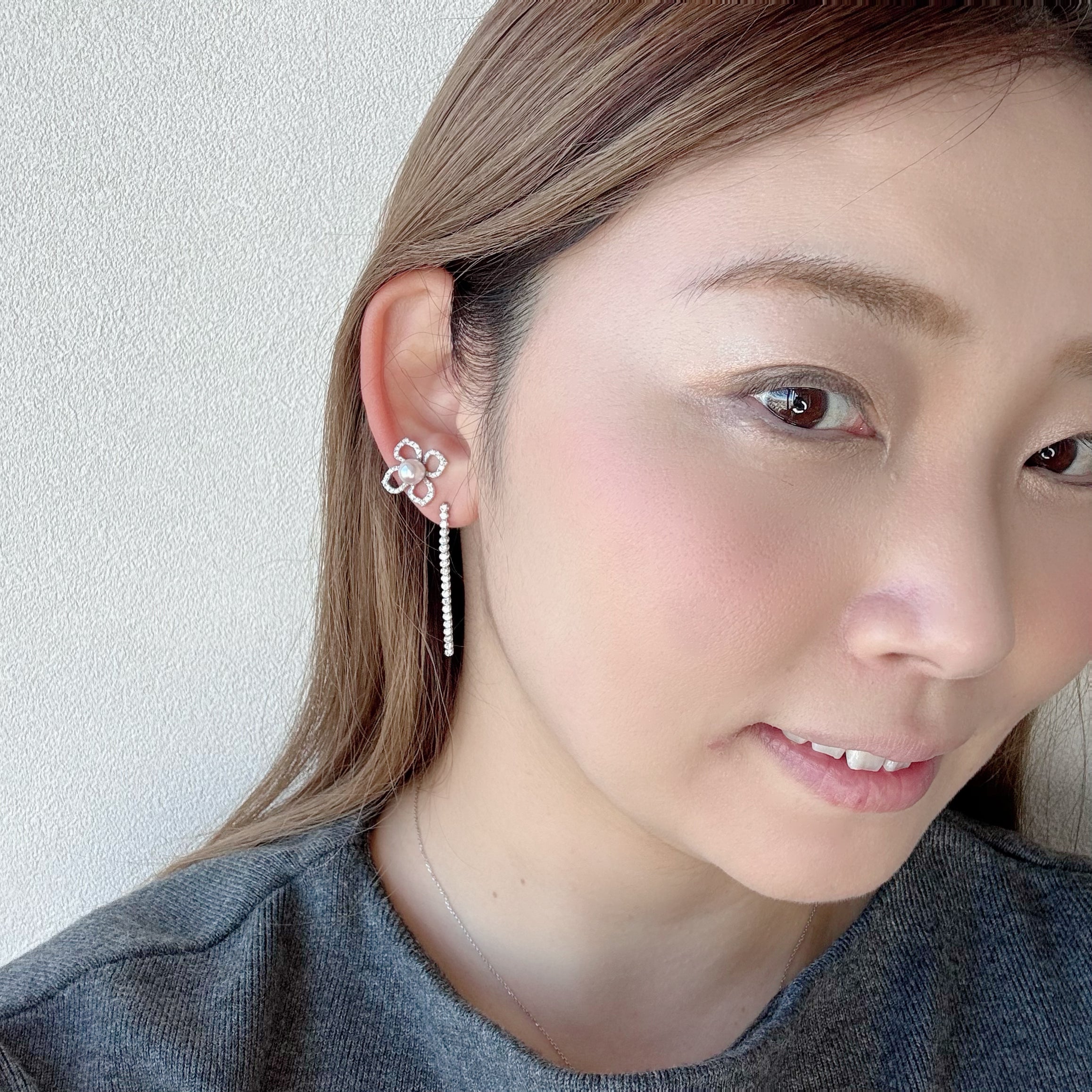 あこや6ミリ ハナミズキピアス|A Jewelry Box 公式通販サイト