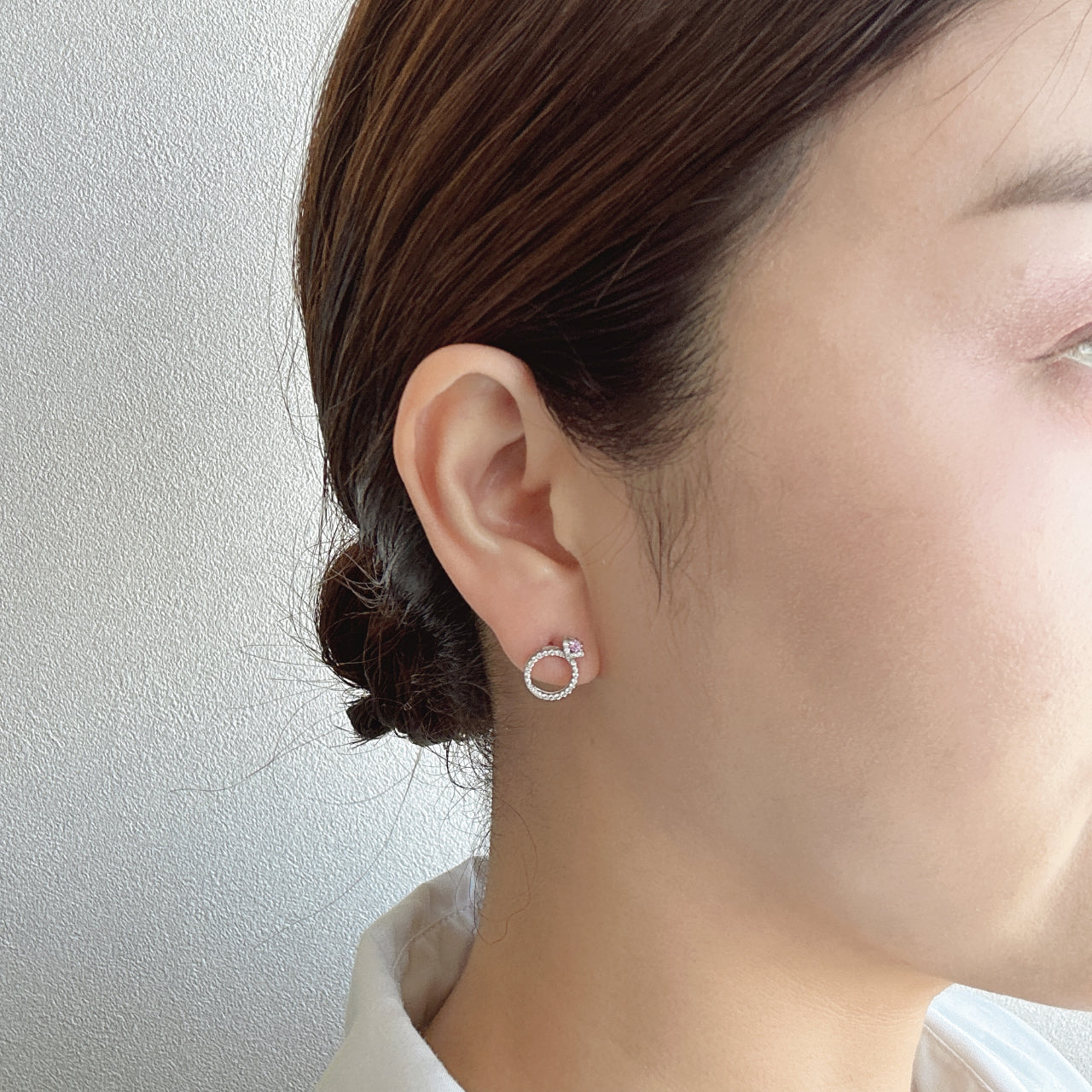 ラリオンス ピアス ピンクサファイア(あやちゃんの結婚指輪みたいなピアス)|A Jewelry Box 公式通販サイト