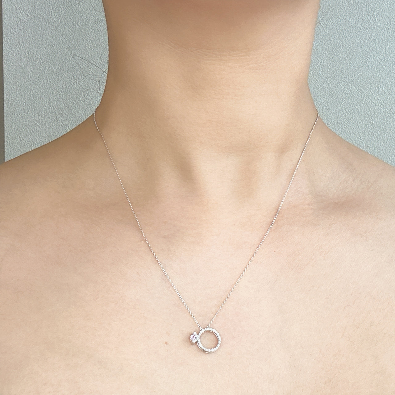 ラリオンス ピンクサファイア ネックレス (あやちゃんの結婚指輪みたいなネックレス)|A Jewelry Box 公式通販サイト